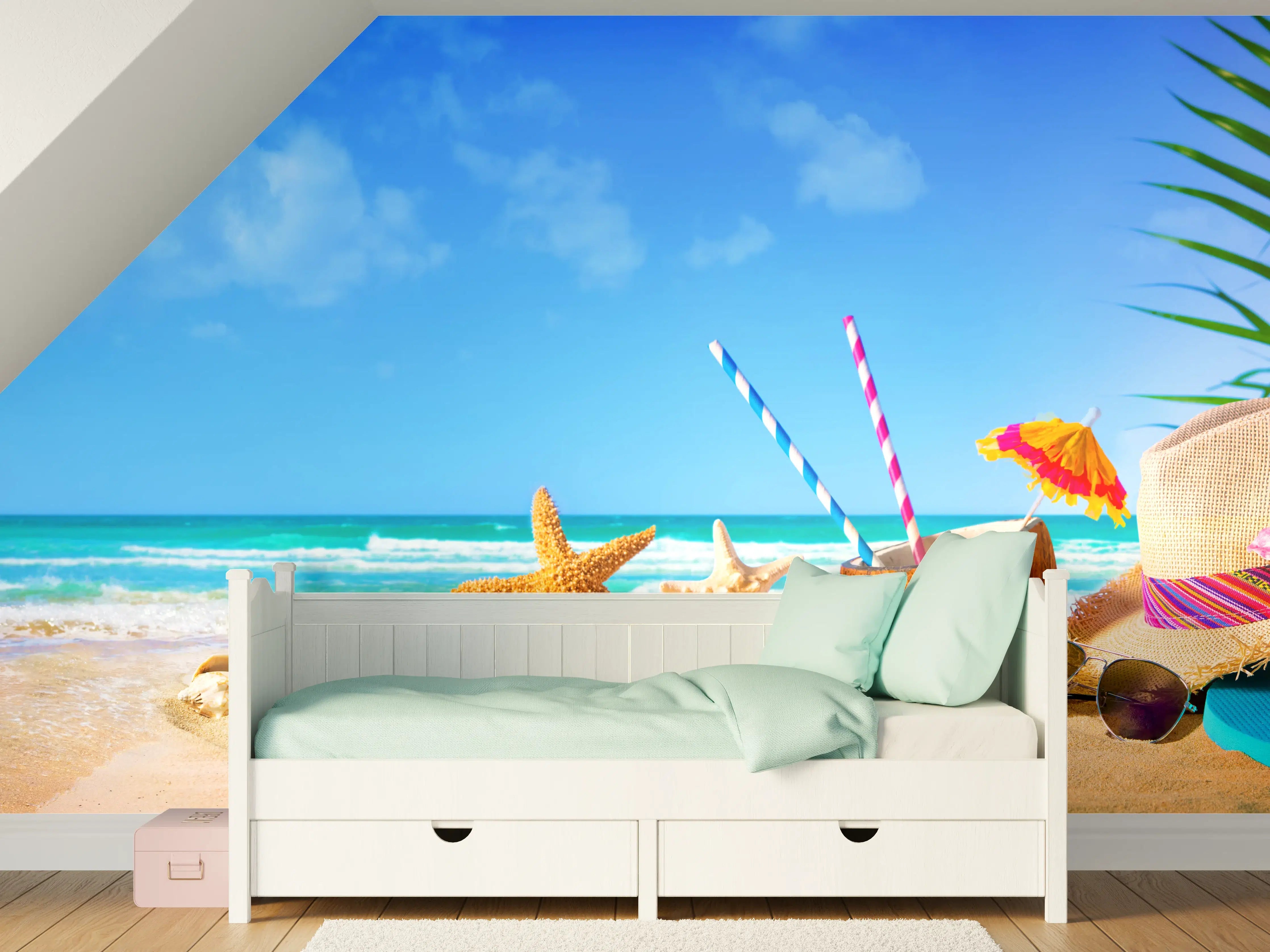 Kinderzimmer Wandgestaltung - Strandaccesoires