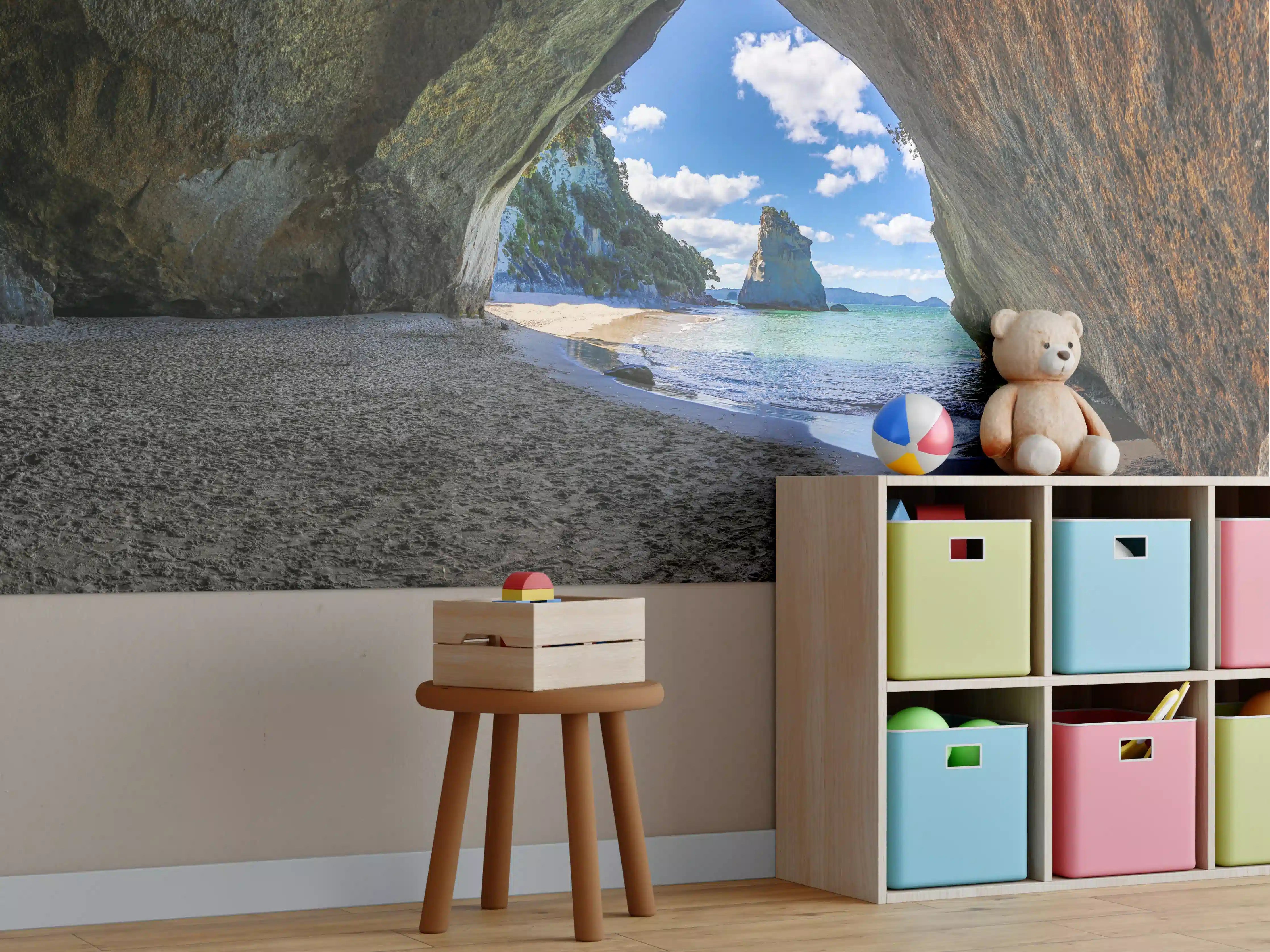 Kinderzimmer Wandgestaltung - Strandblick auf Hoho-Rock
