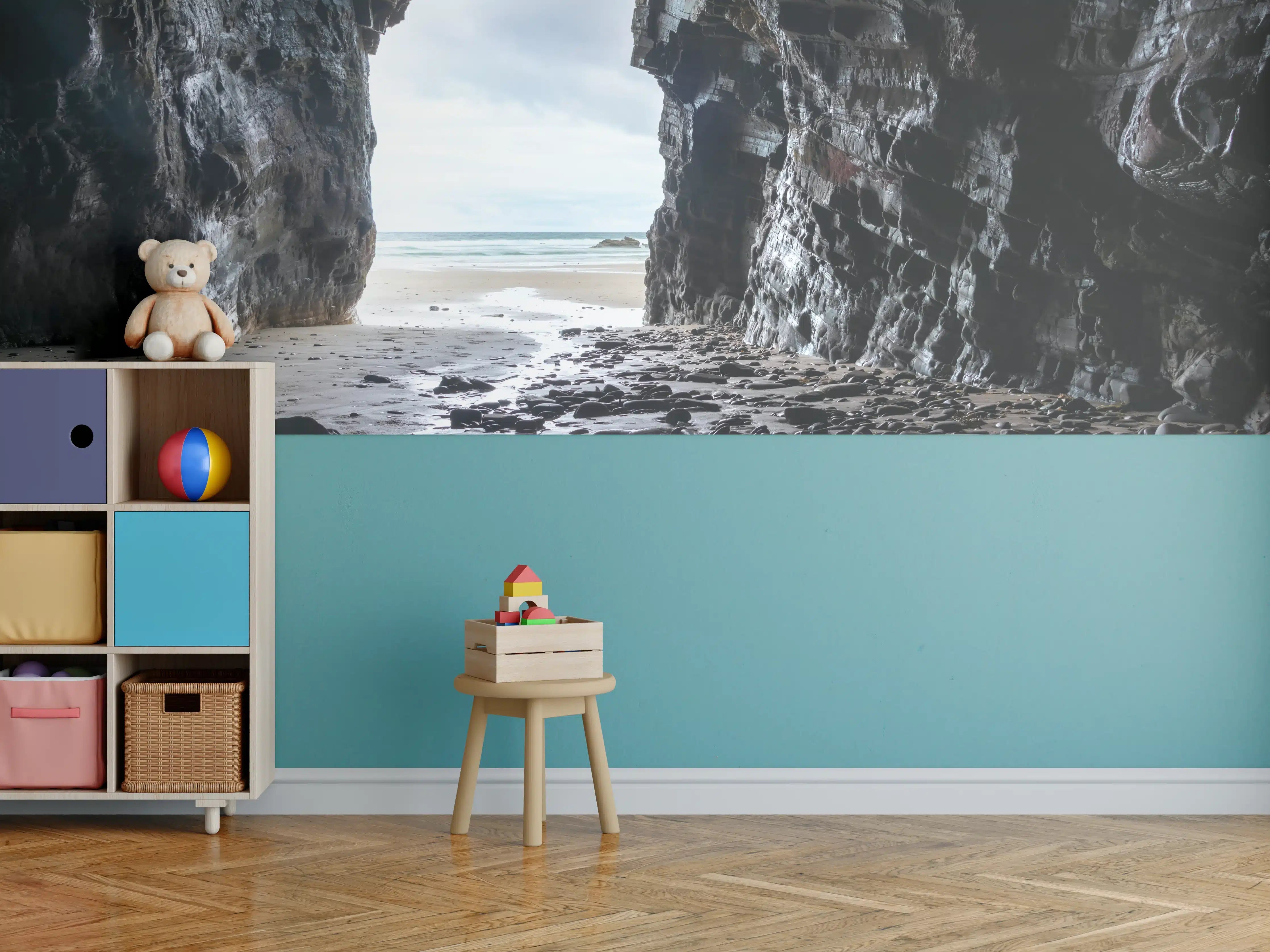 Kinderzimmer Wandgestaltung - Strandhöhle in Nordspanien