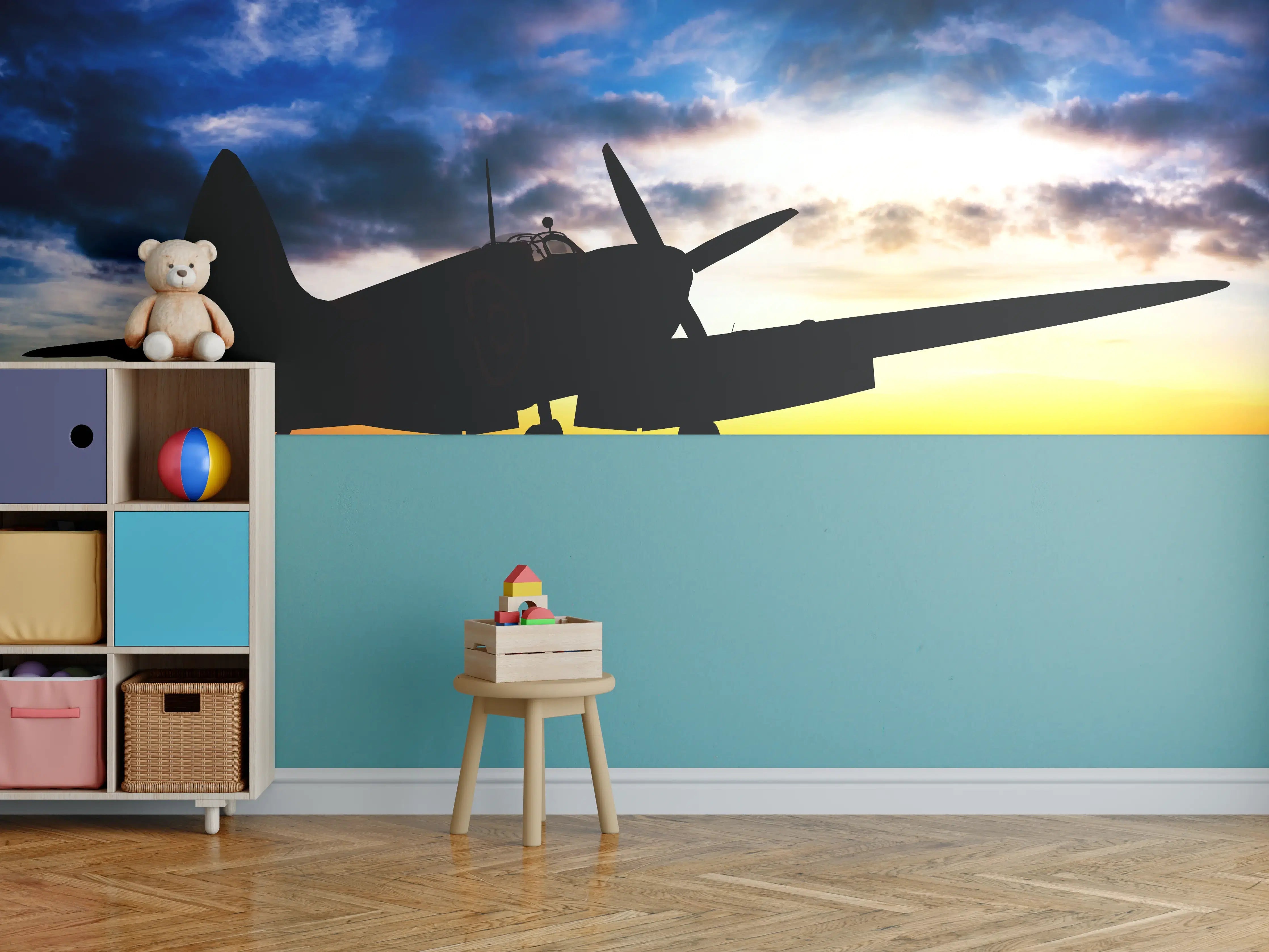 Kinderzimmer Wandgestaltung - Supermarine Spitfire