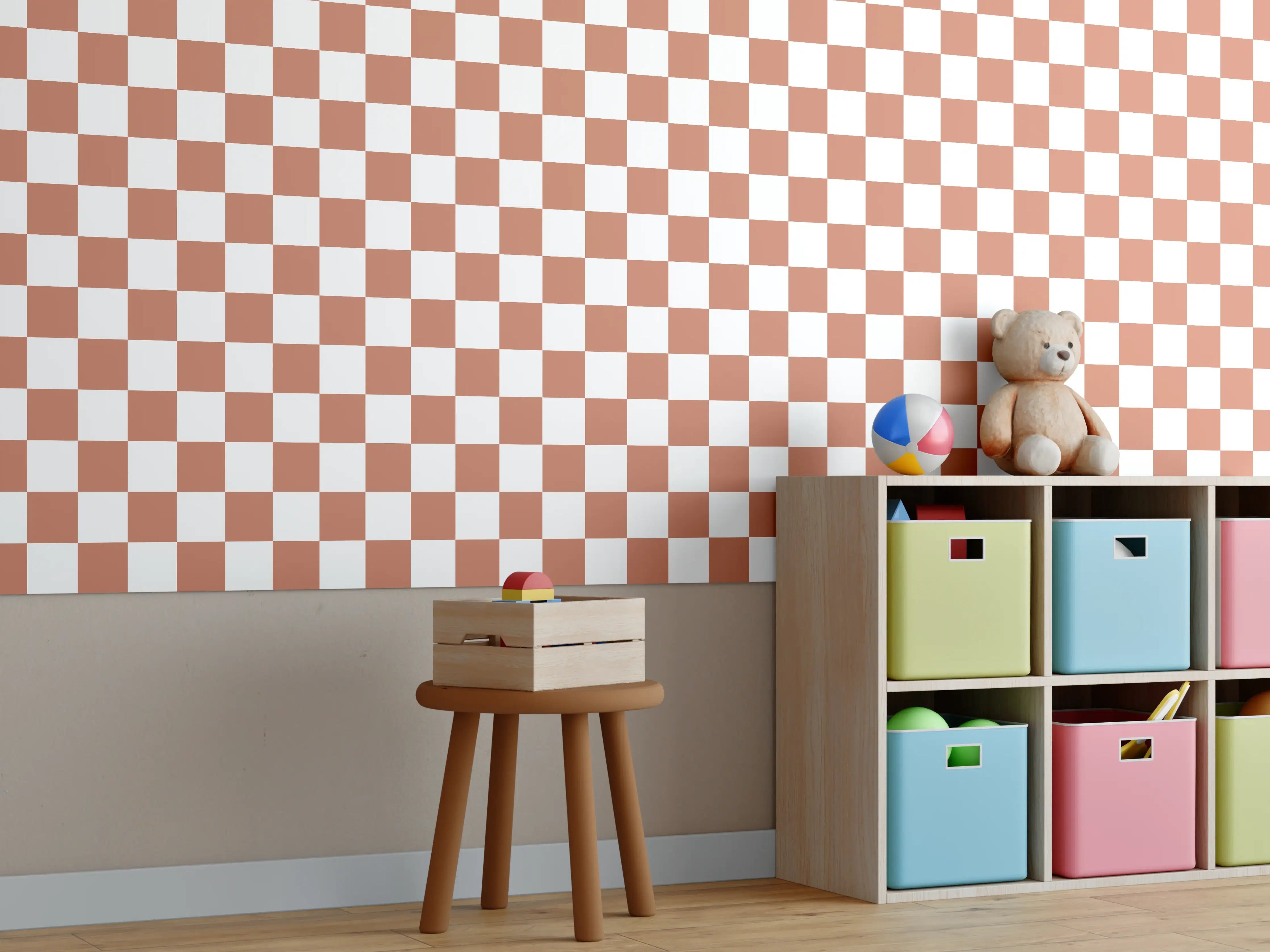 Kinderzimmer Wandgestaltung - Terrakotta-Design mit Retro-Charme