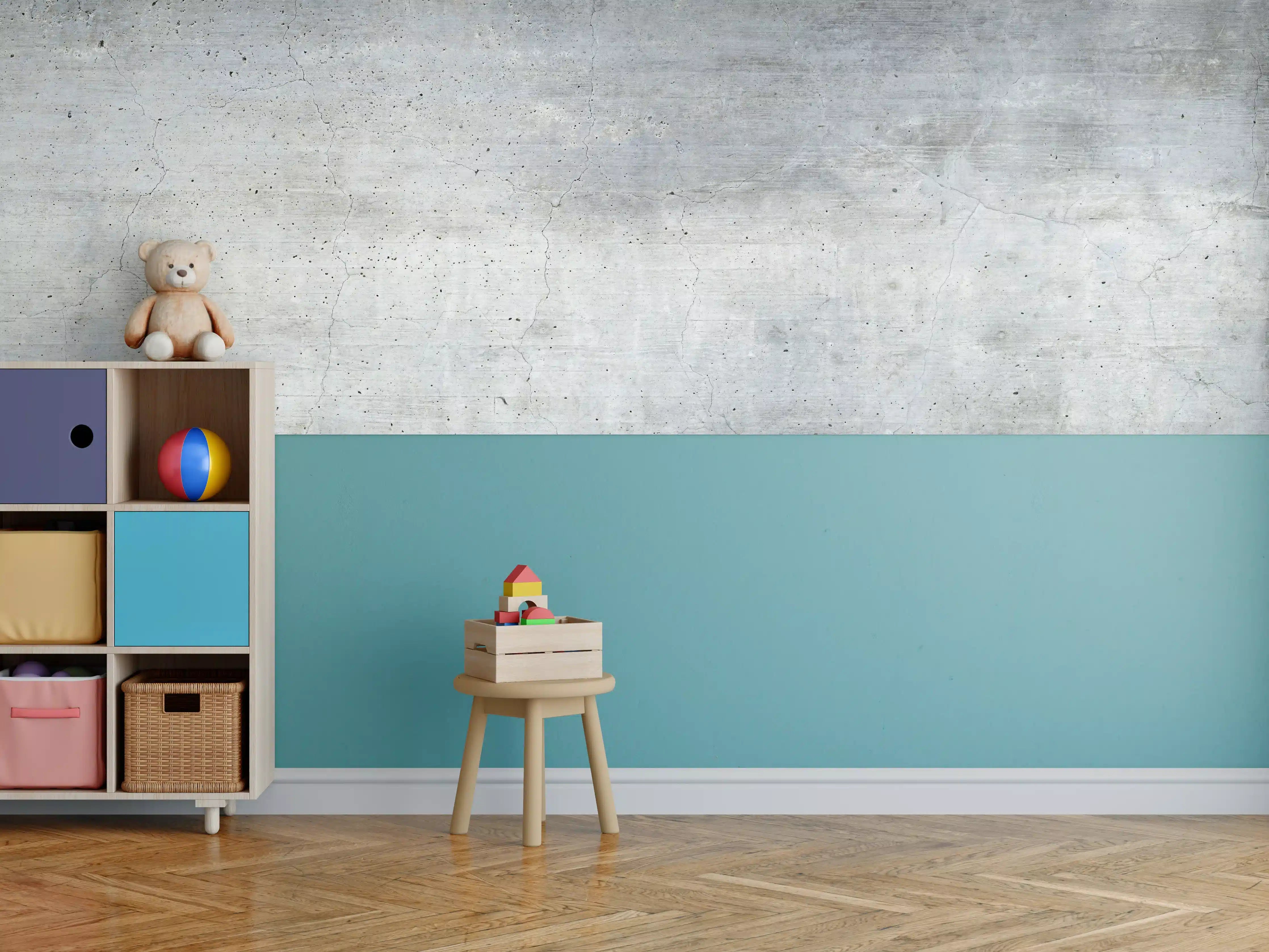 Kinderzimmer Wandgestaltung - Textur einer alten grauen Betonwand