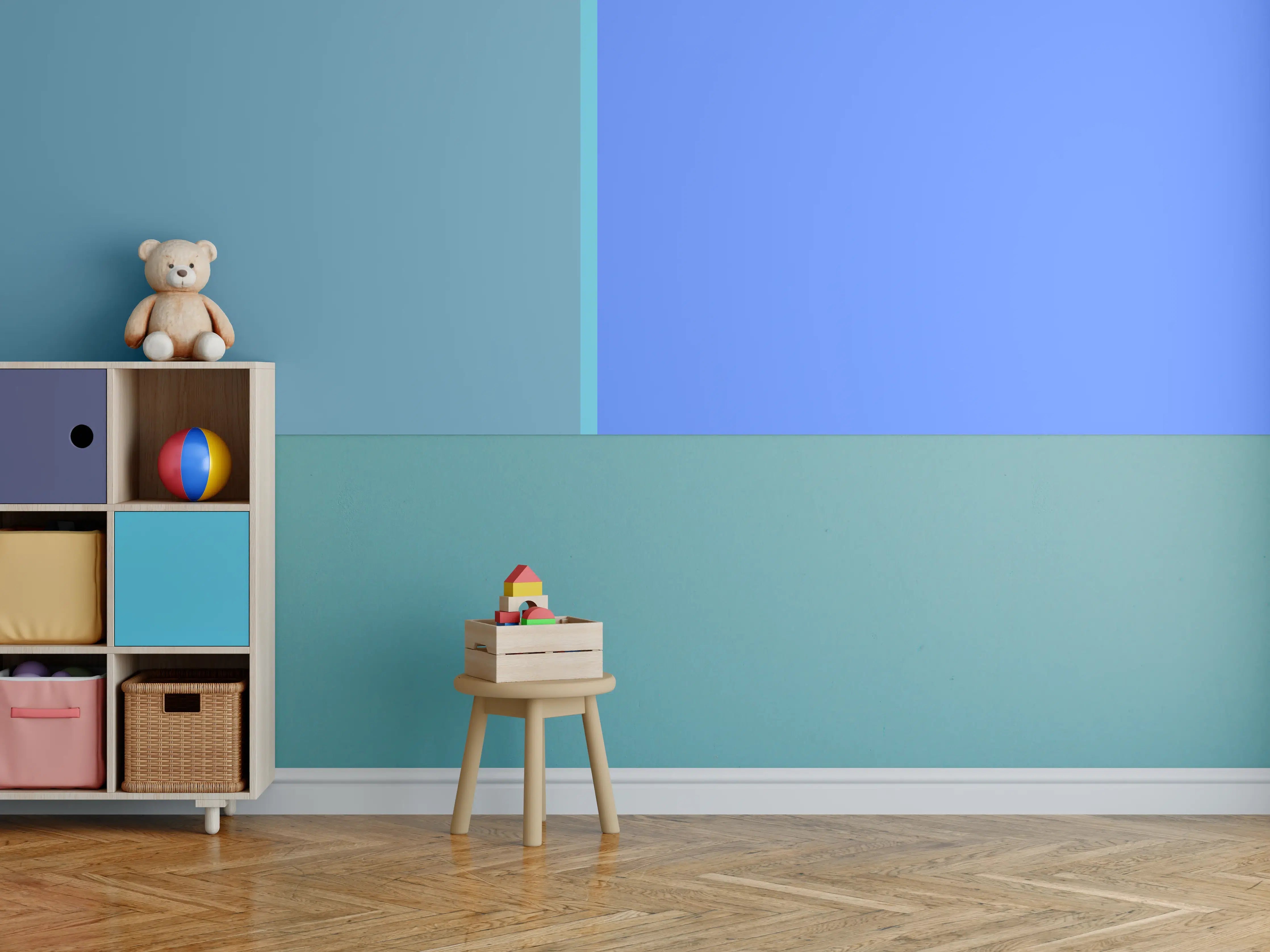 Kinderzimmer Wandgestaltung - The Blues - Easy Vertical - Cornflower