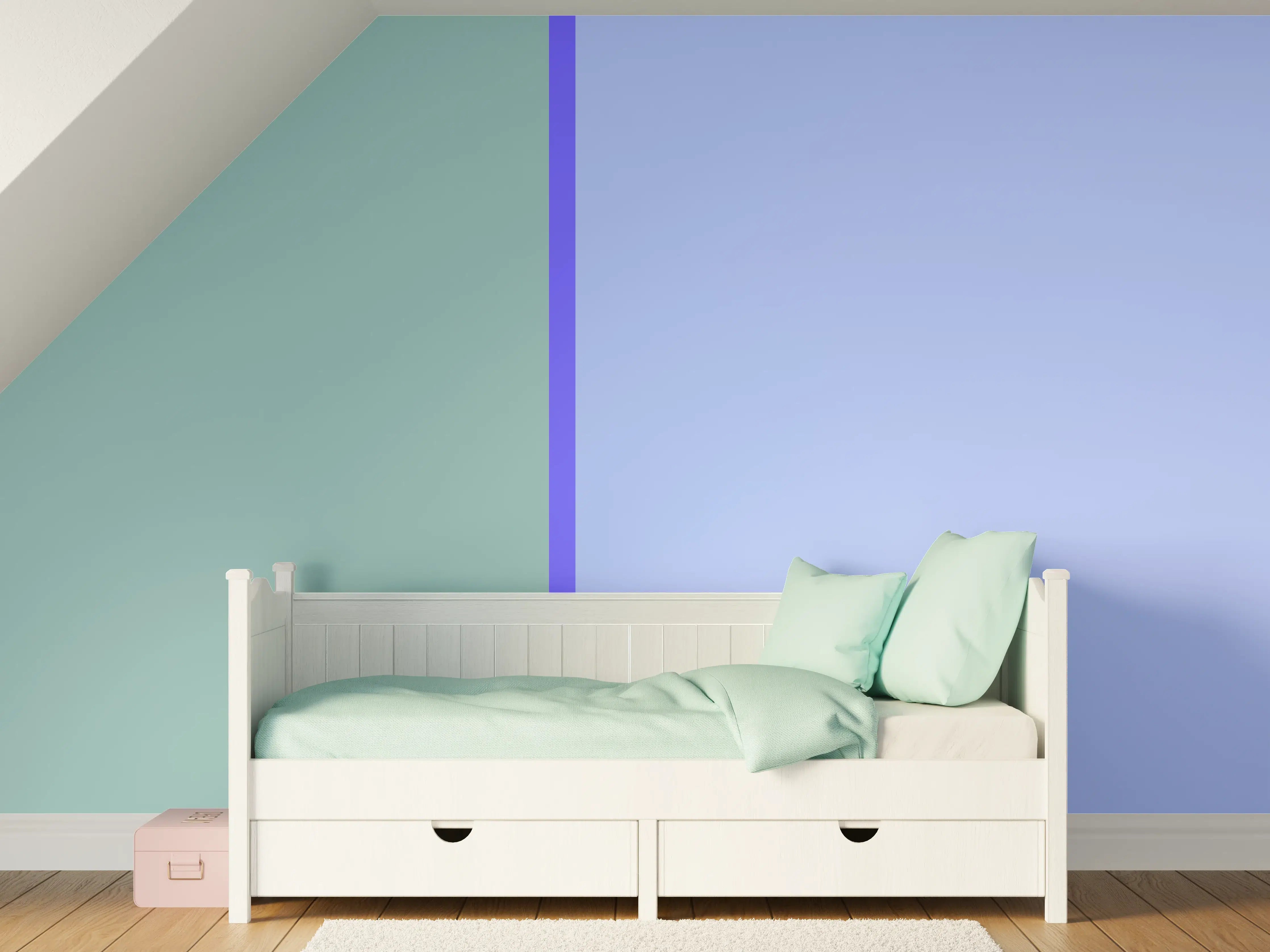 Kinderzimmer Wandgestaltung - The Blues - Easy Vertical - Lavender