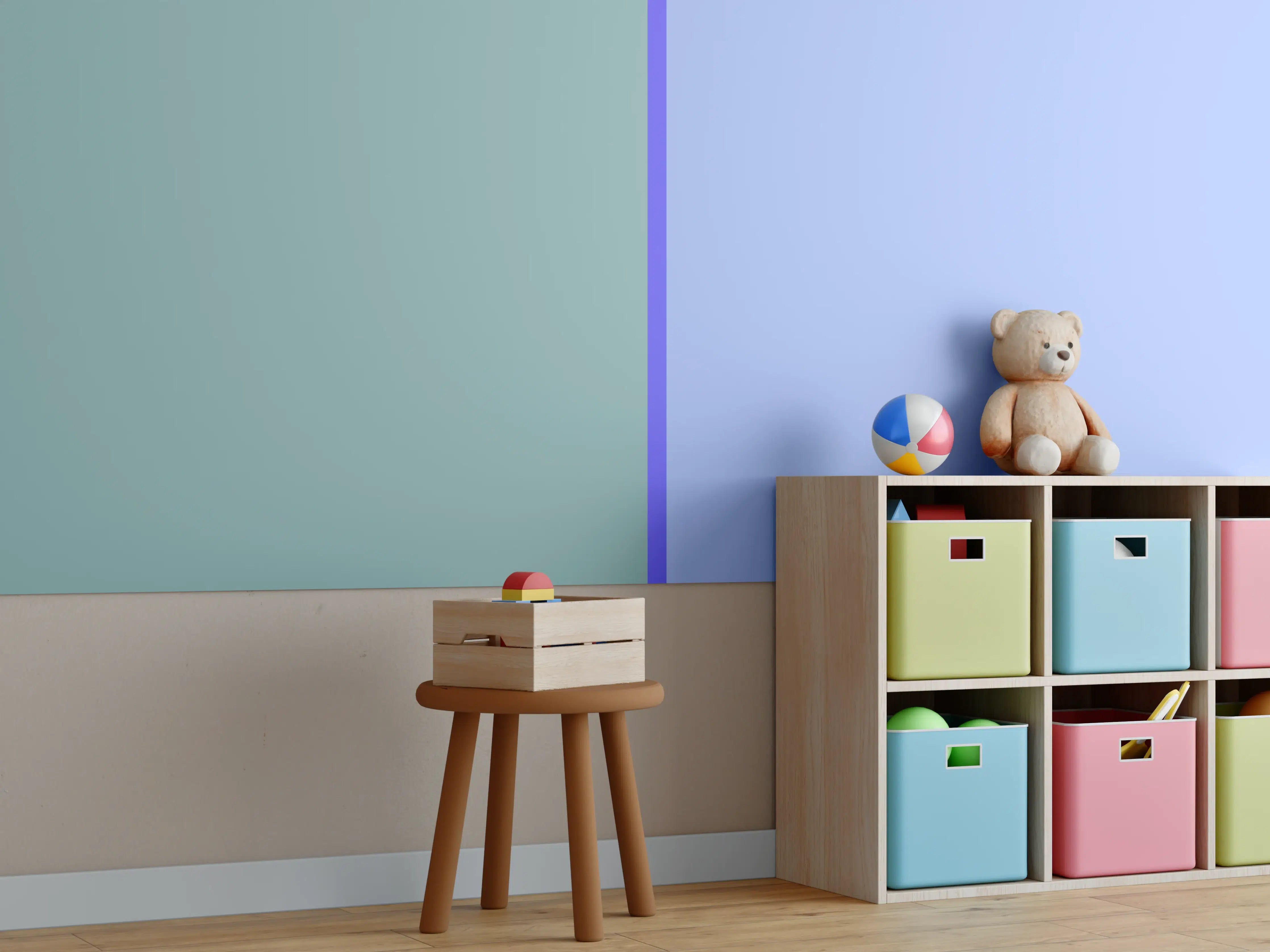 Kinderzimmer Wandgestaltung - The Blues - Easy Vertical - Lavender