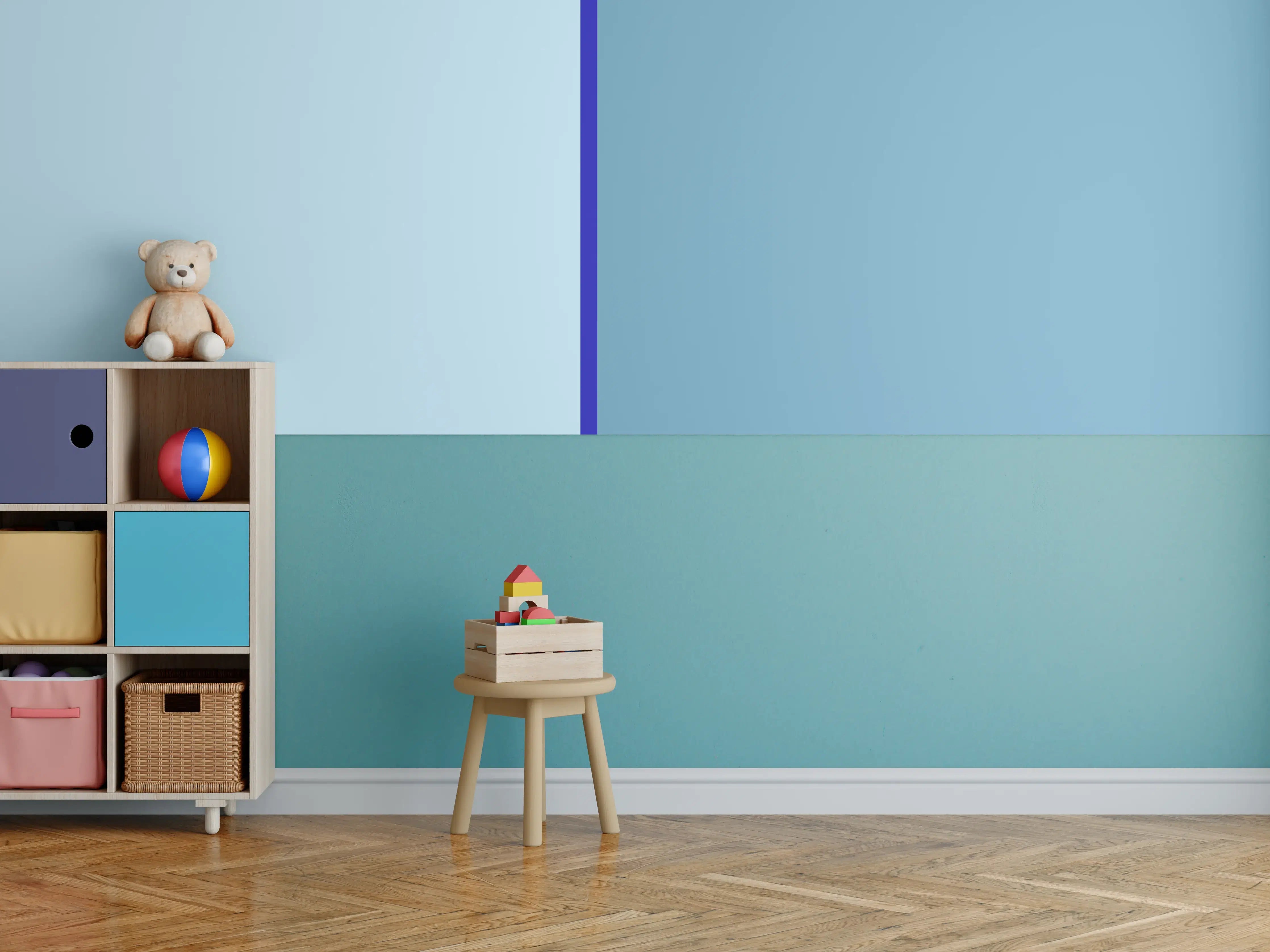 Kinderzimmer Wandgestaltung - The Blues - Easy Vertical - Ocean
