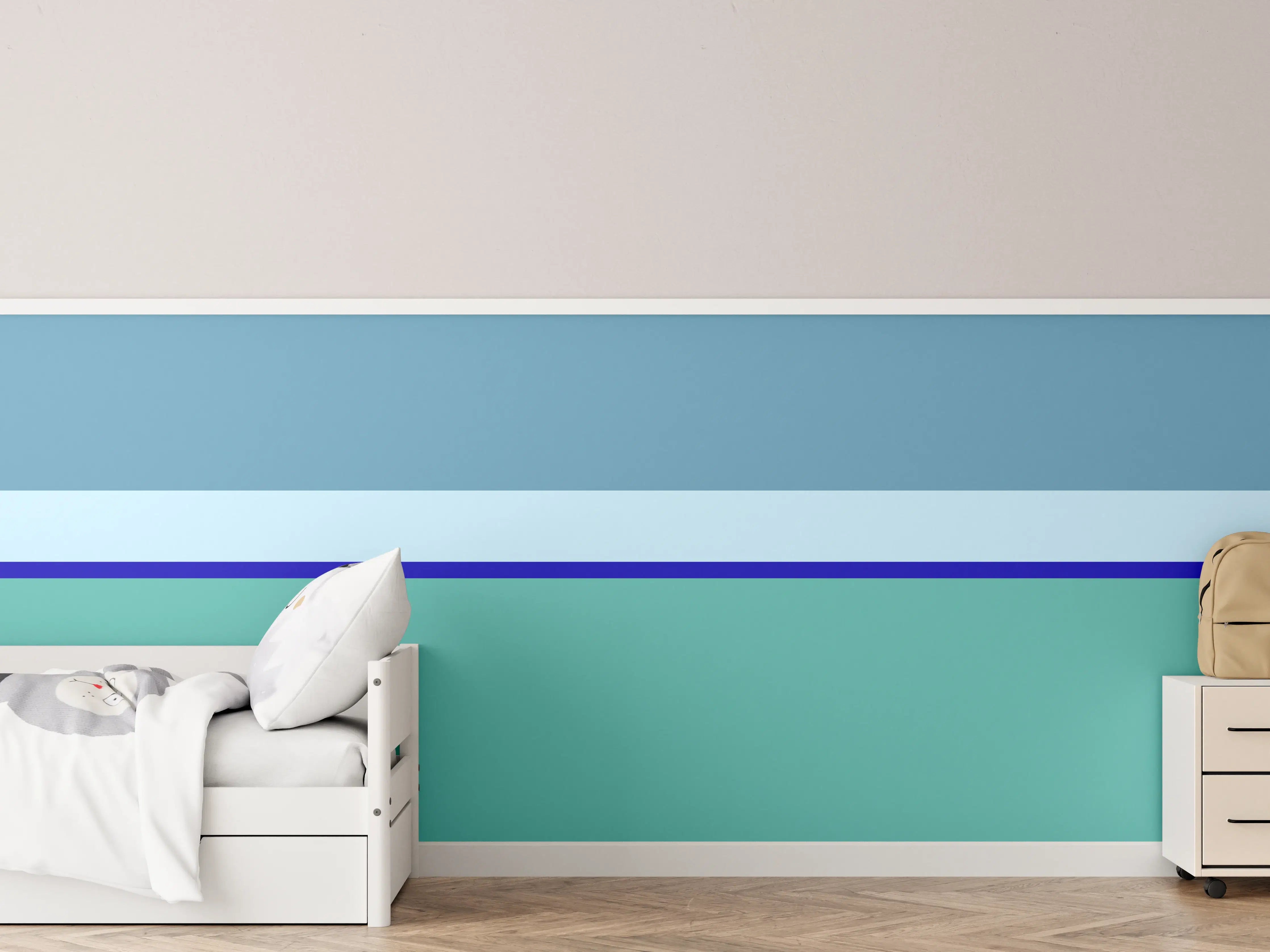 Kinderzimmer Wandgestaltung - The Blues - Horizontal - Ocean