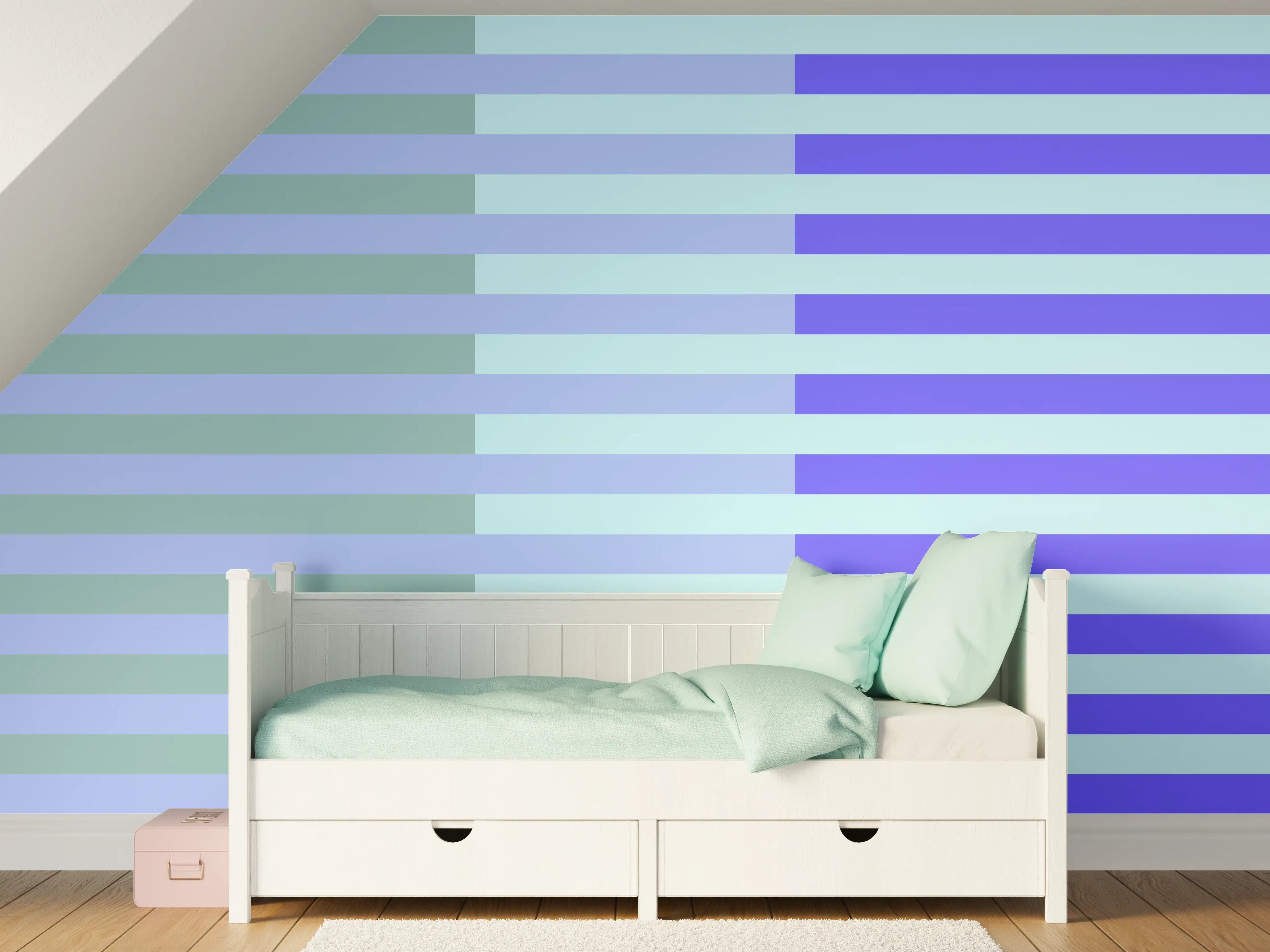 Kinderzimmer Wandgestaltung - The Blues - Multy Stripes - Lavender