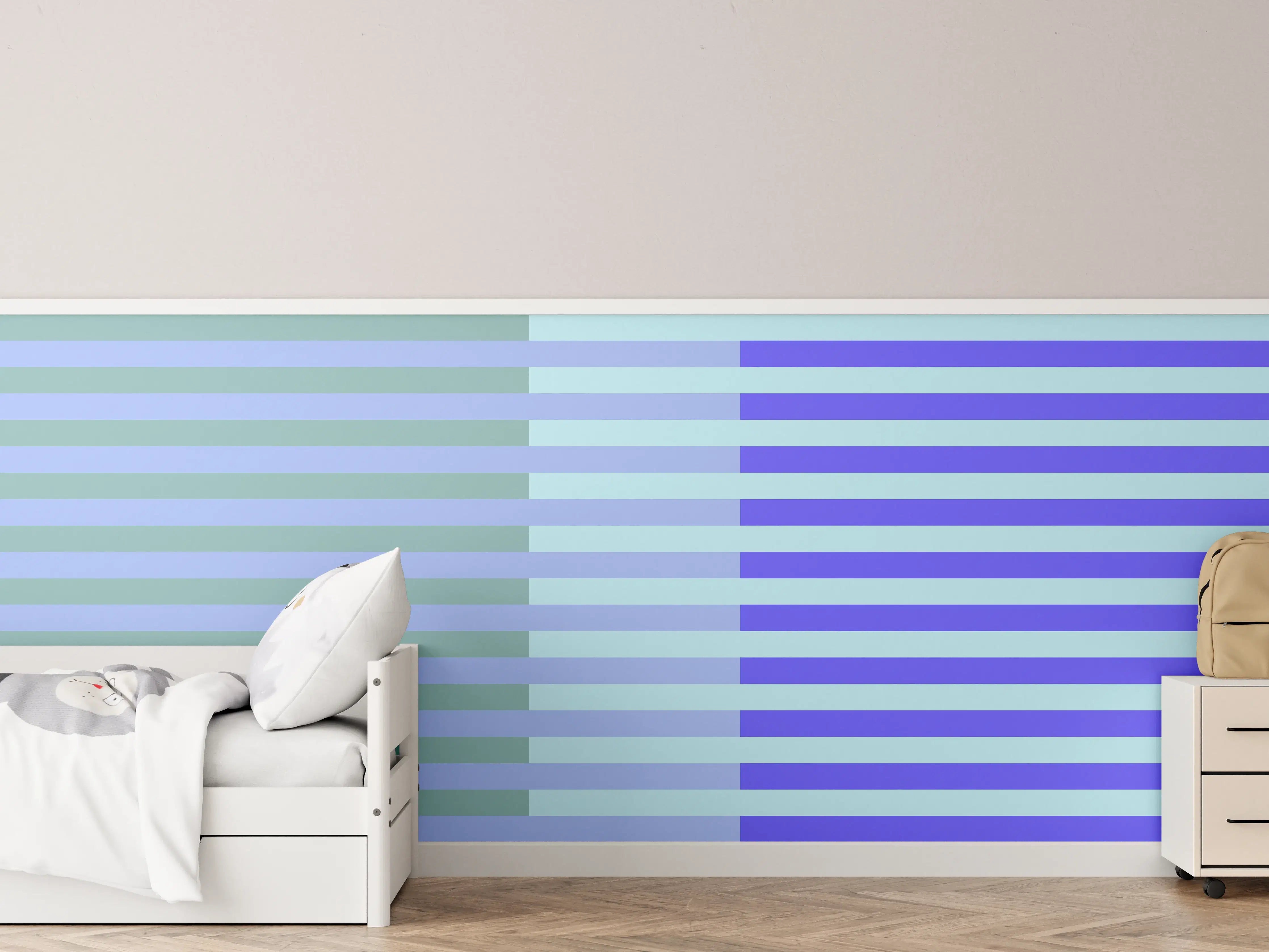Kinderzimmer Wandgestaltung - The Blues - Multy Stripes - Lavender