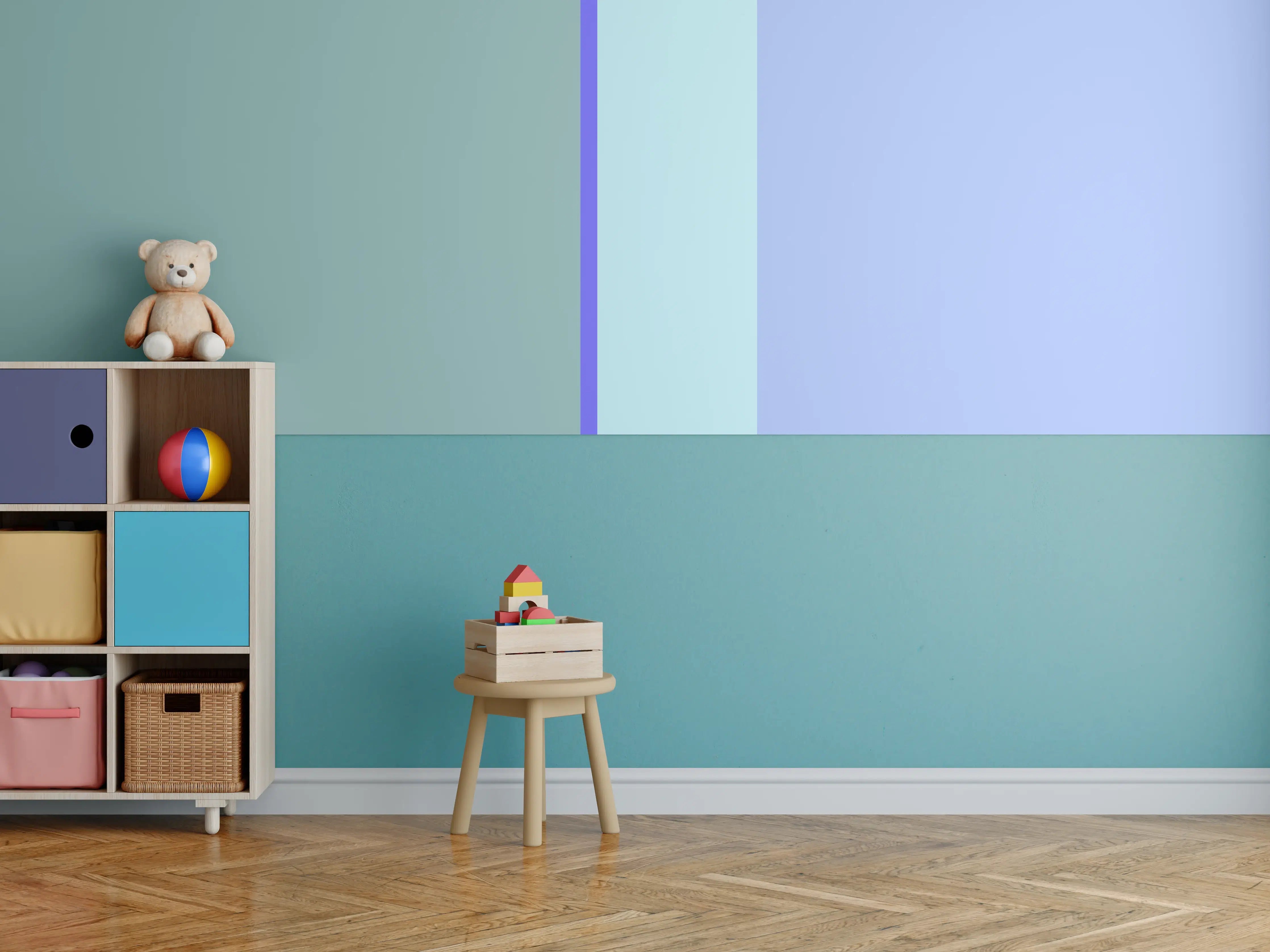 Kinderzimmer Wandgestaltung - The Blues - Vertical - Lavender