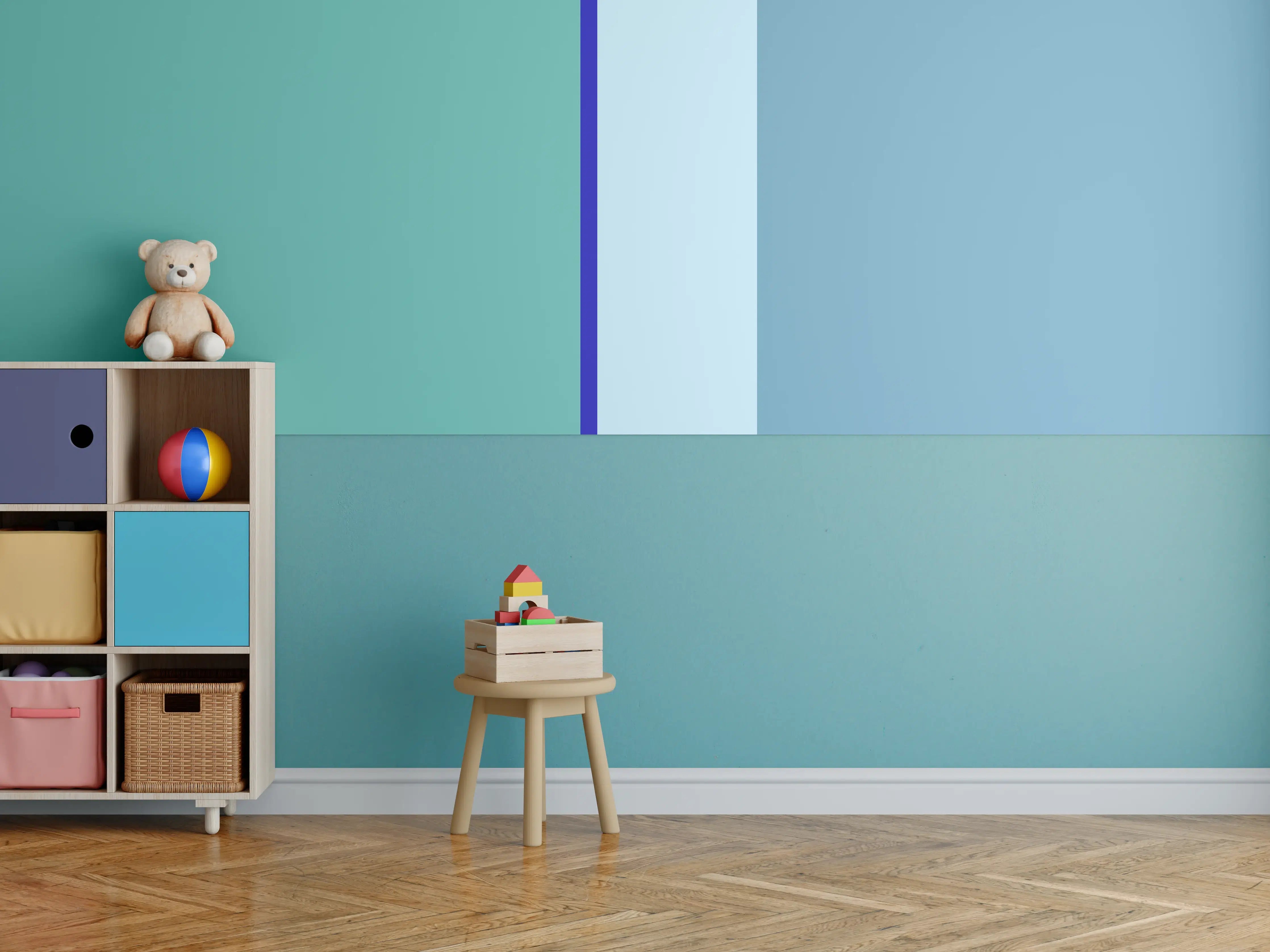 Kinderzimmer Wandgestaltung - The Blues - Vertical - Ocean