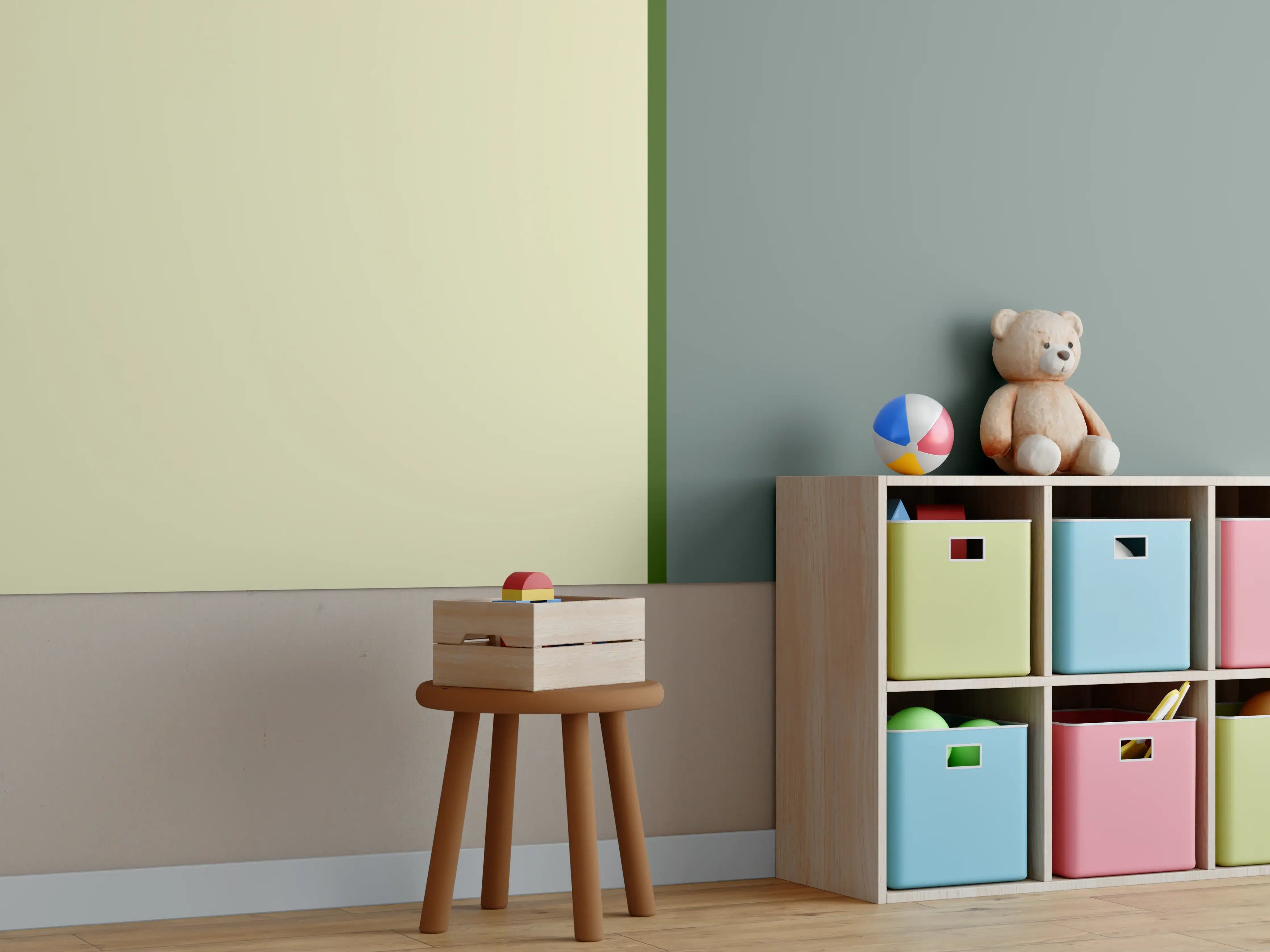 Kinderzimmer Wandgestaltung - The Greens - Easy Vertical - Avocado