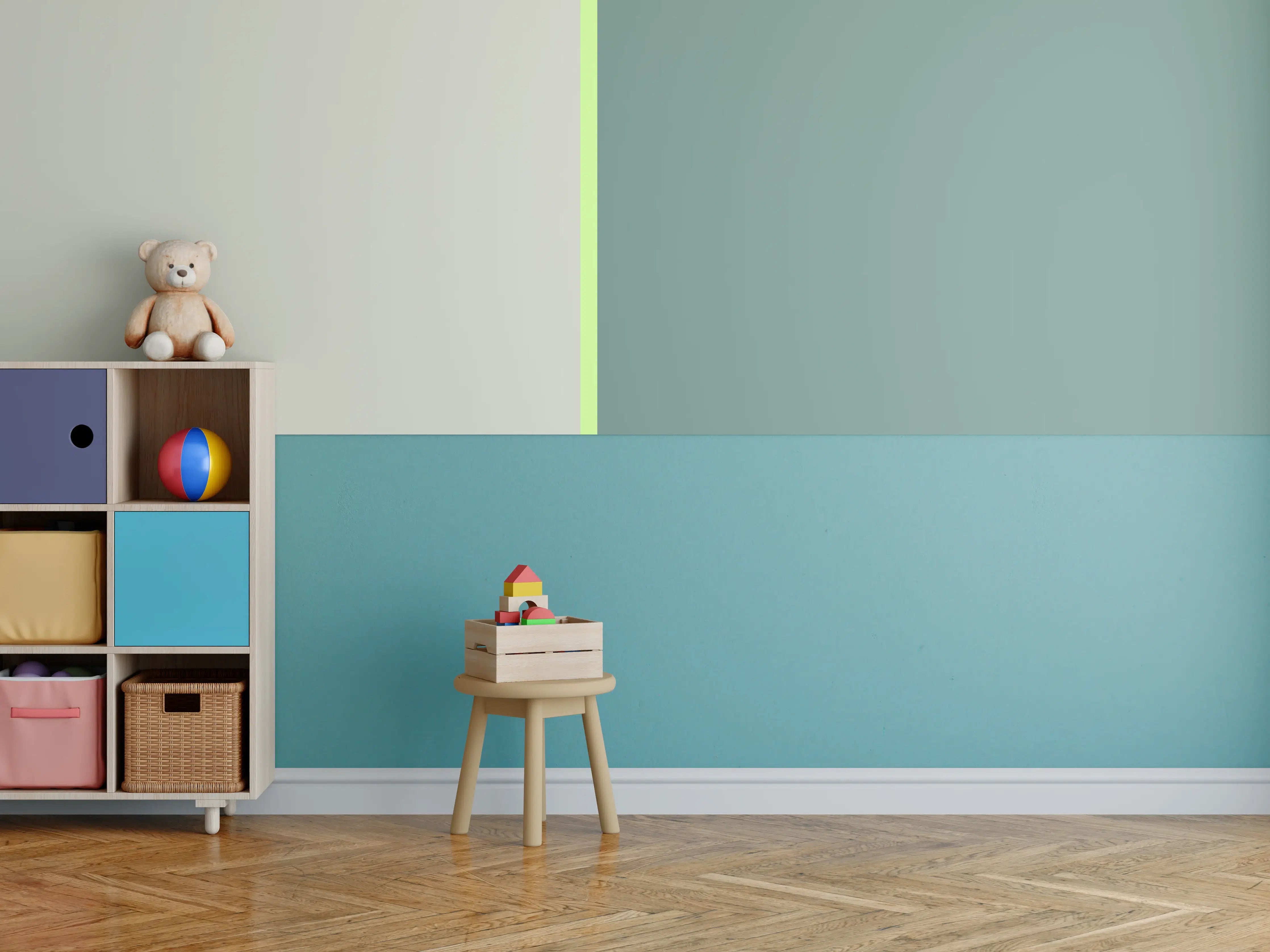Kinderzimmer Wandgestaltung - The Greens - Easy Vertical - Granny Smith