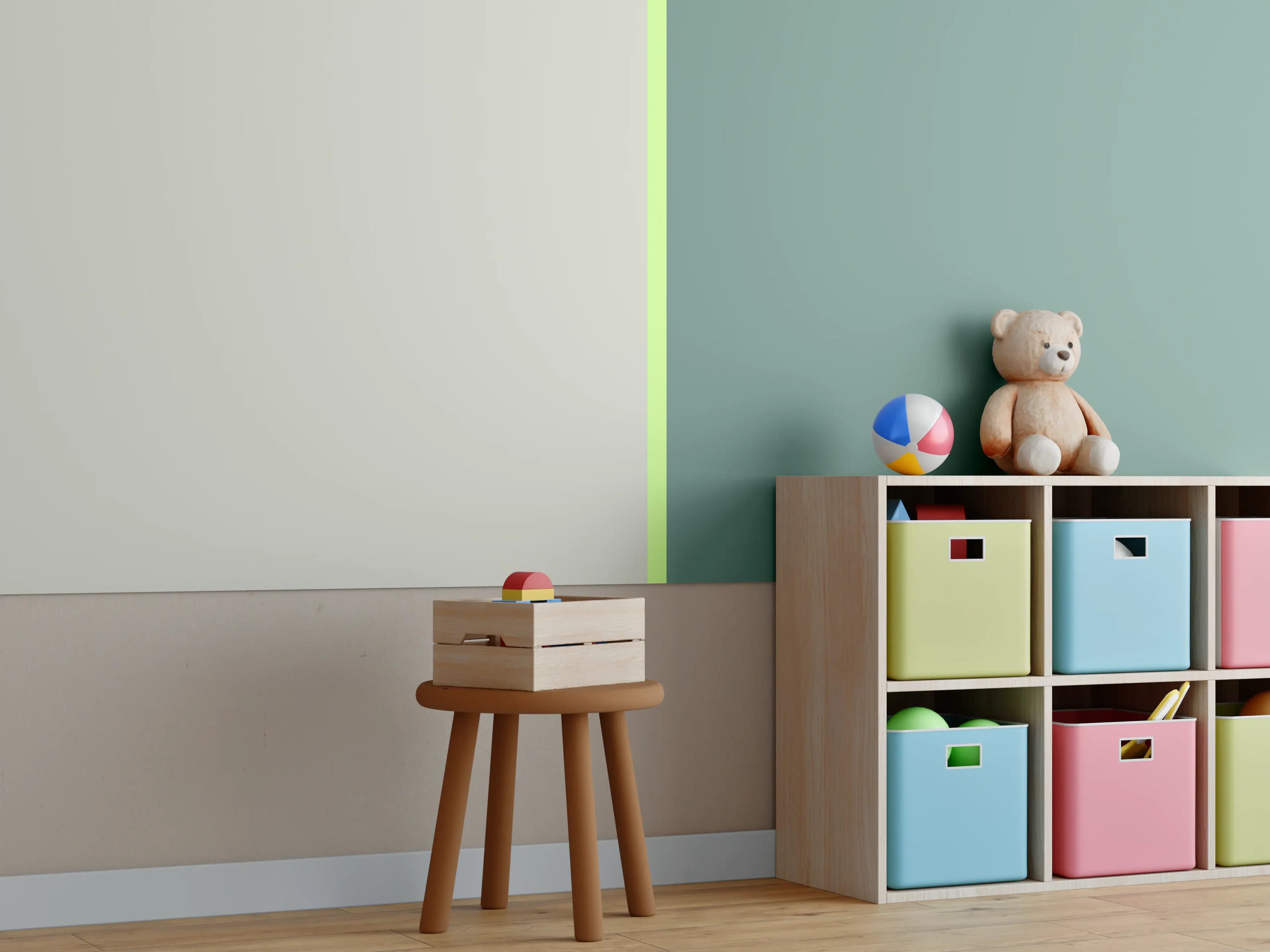 Kinderzimmer Wandgestaltung - The Greens - Easy Vertical - Granny Smith