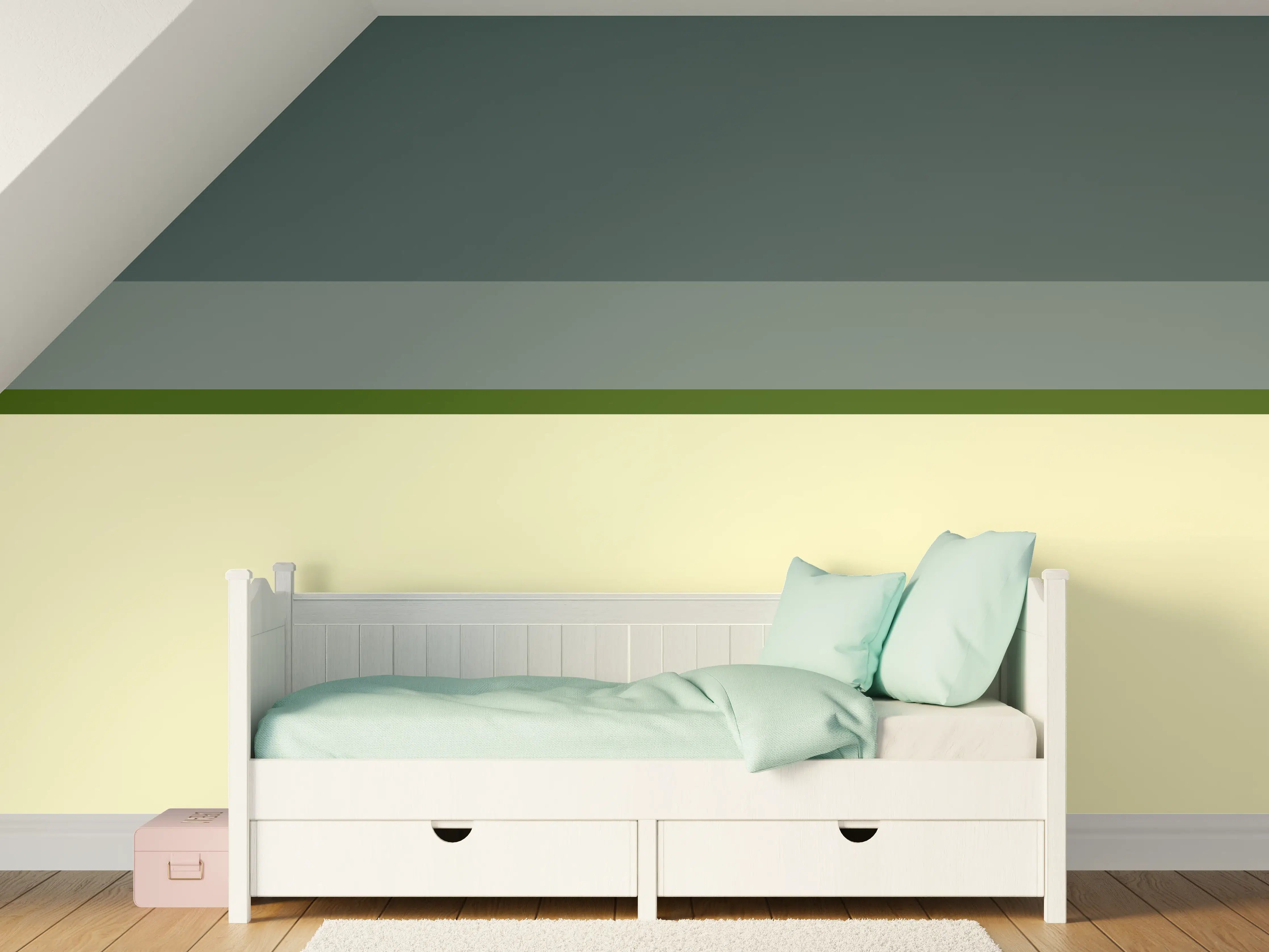 Kinderzimmer Wandgestaltung - The Greens - Horizontal - Avocado
