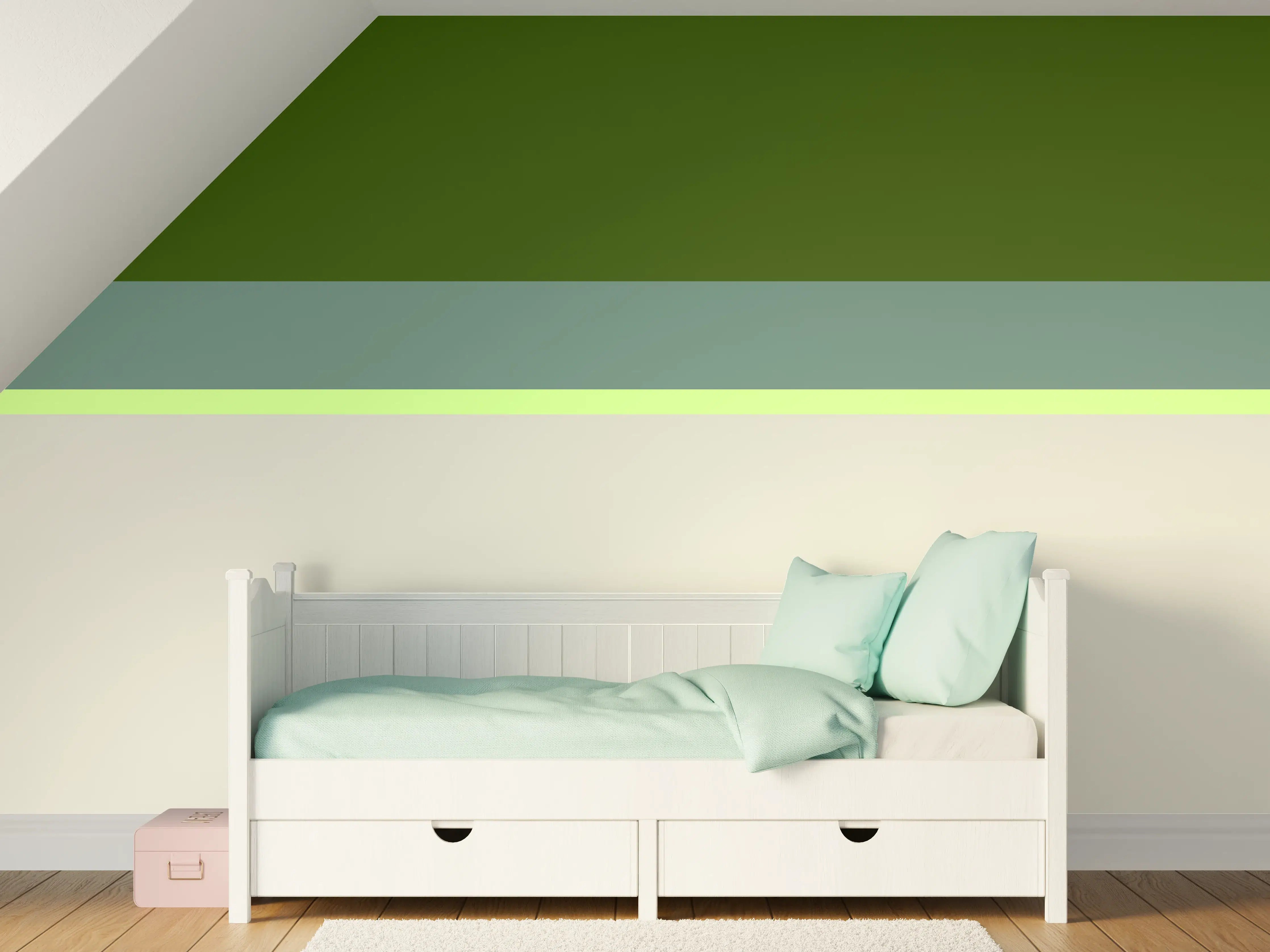 Kinderzimmer Wandgestaltung - The Greens - Horizontal - Granny Smith