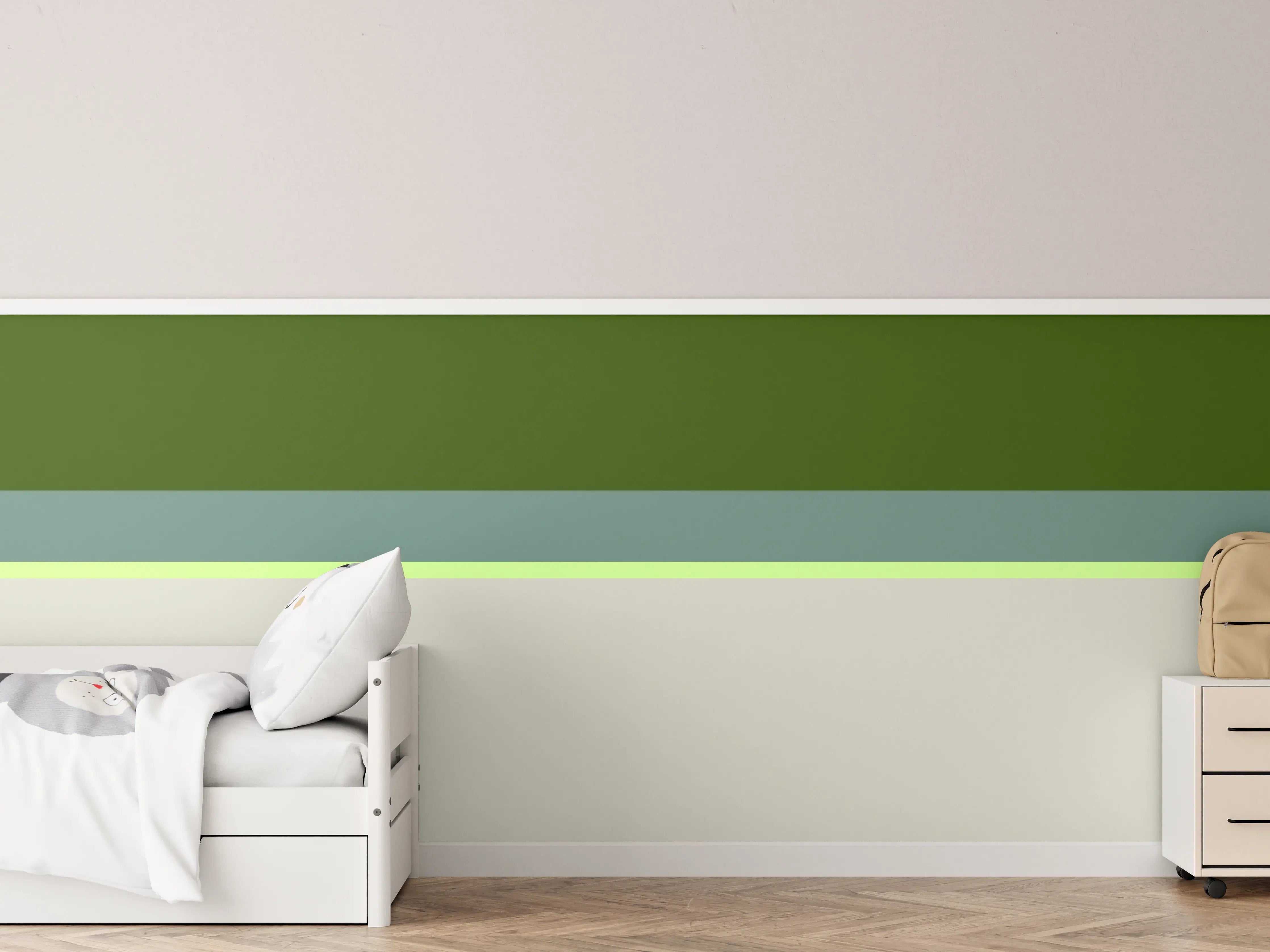 Kinderzimmer Wandgestaltung - The Greens - Horizontal - Granny Smith