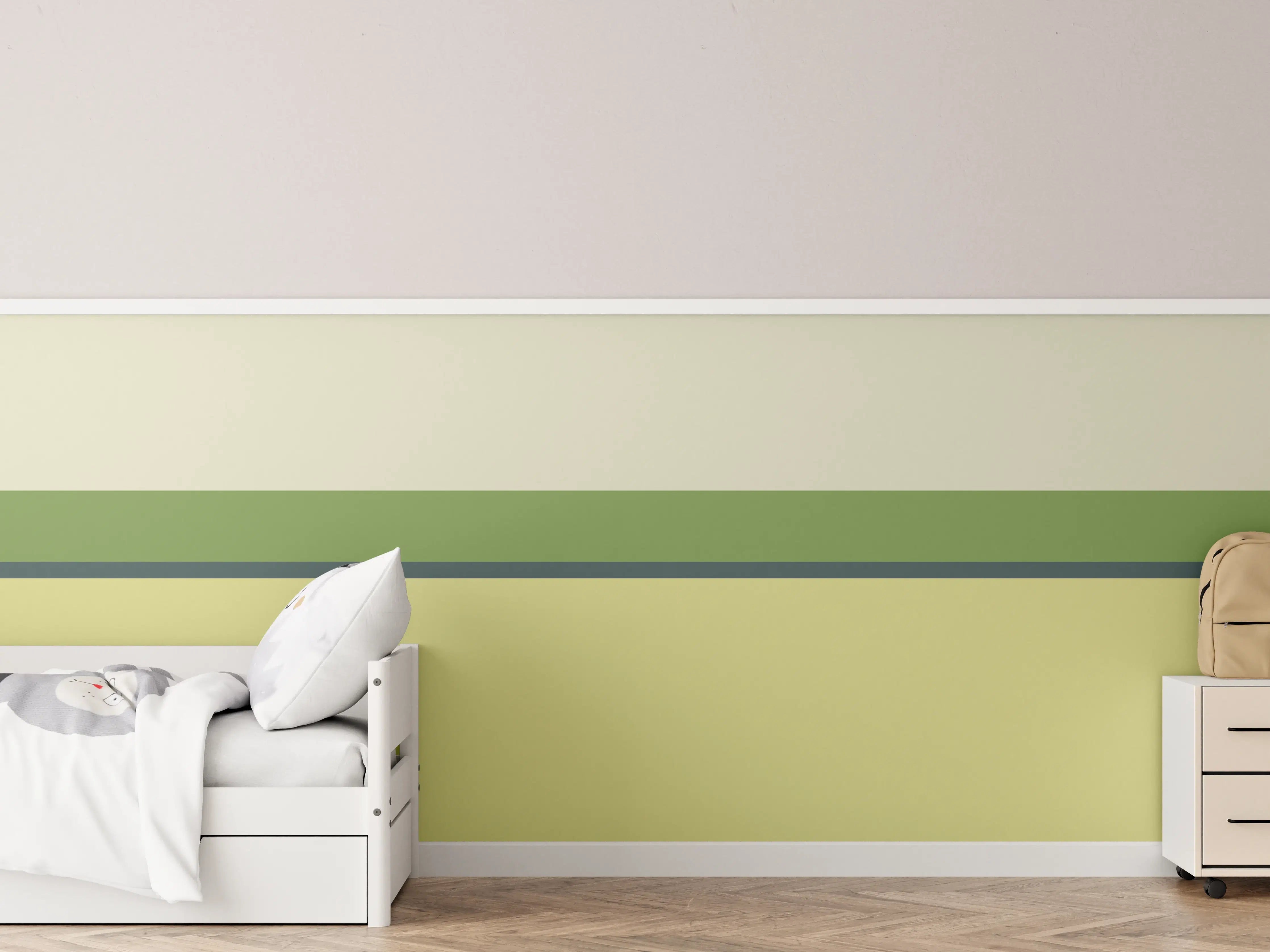 Kinderzimmer Wandgestaltung - The Greens - Horizontal - Pistachio