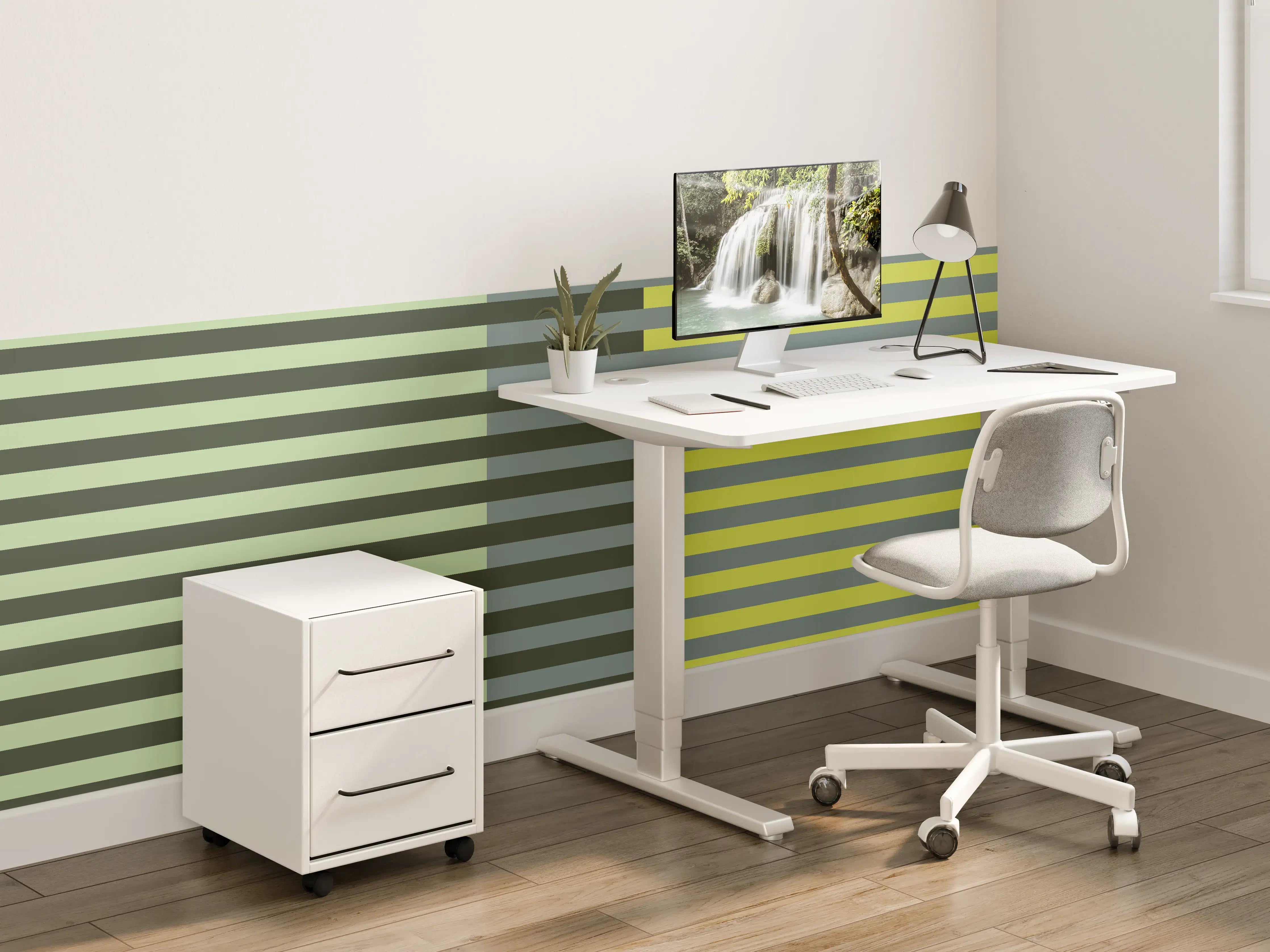 Kinderzimmer Wandgestaltung - The Greens - Multy Stripes - Matcha
