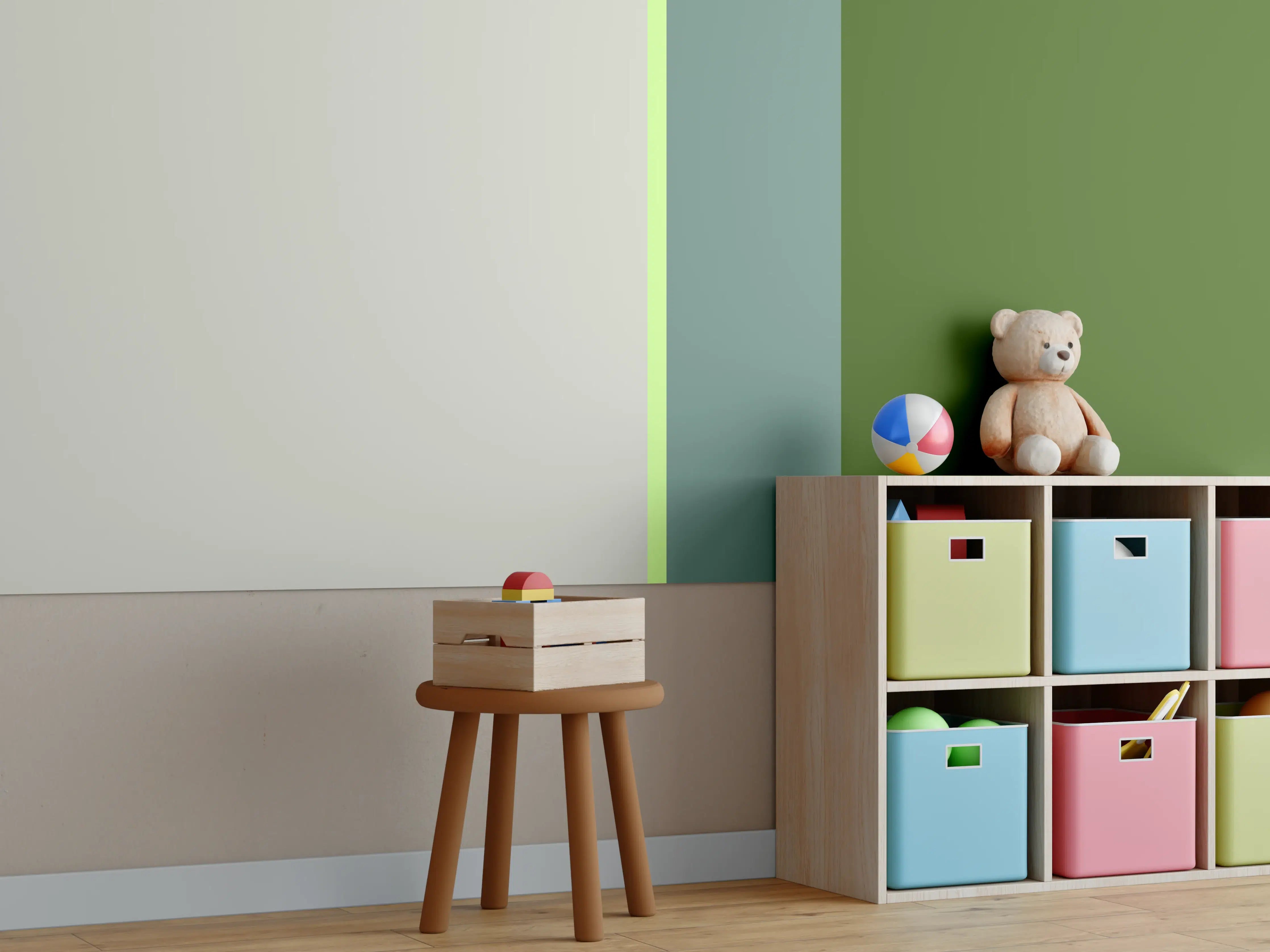 Kinderzimmer Wandgestaltung - The Greens - Vertical - Granny Smith