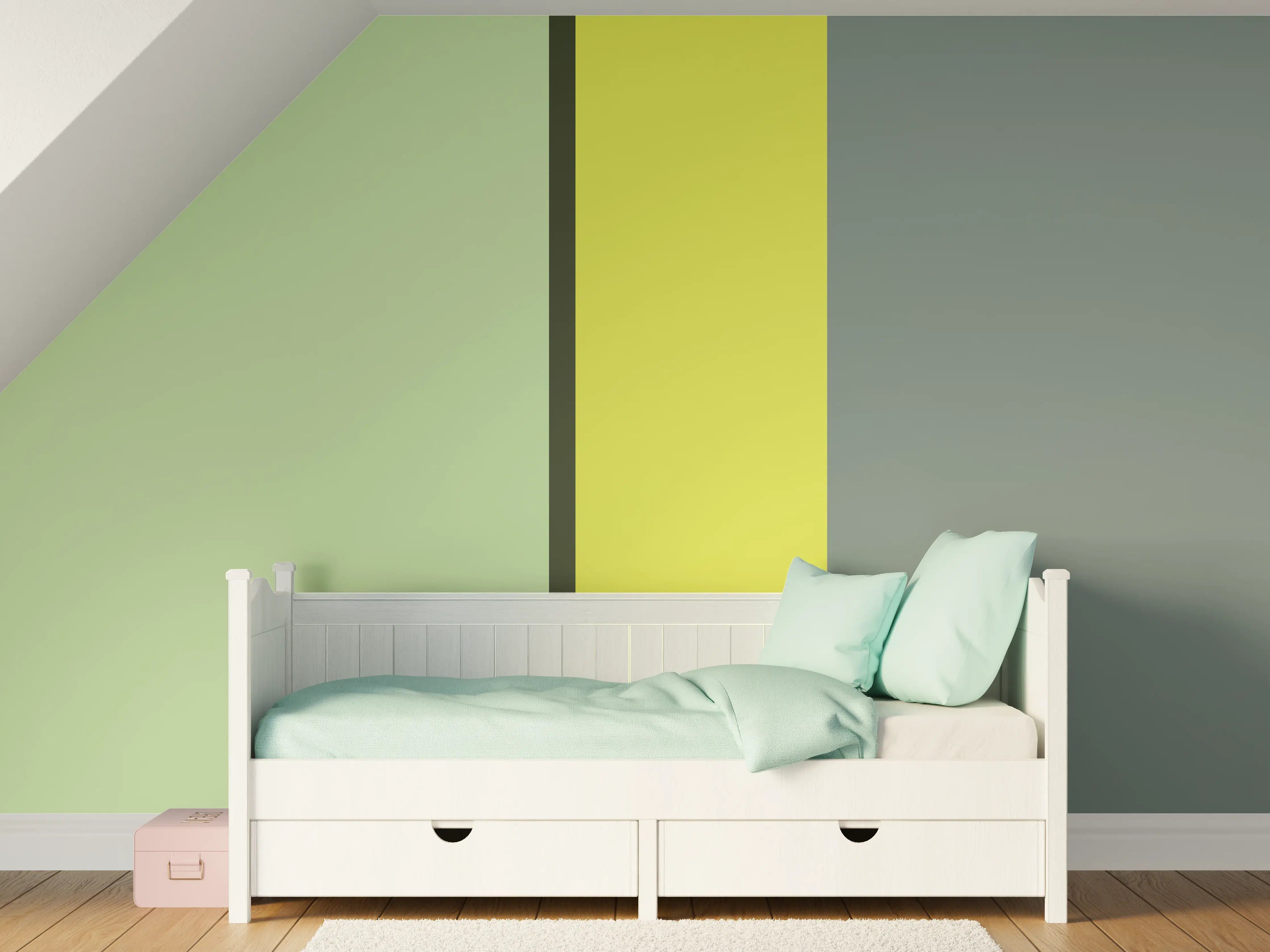 Kinderzimmer Wandgestaltung - The Greens - Vertical - Matcha