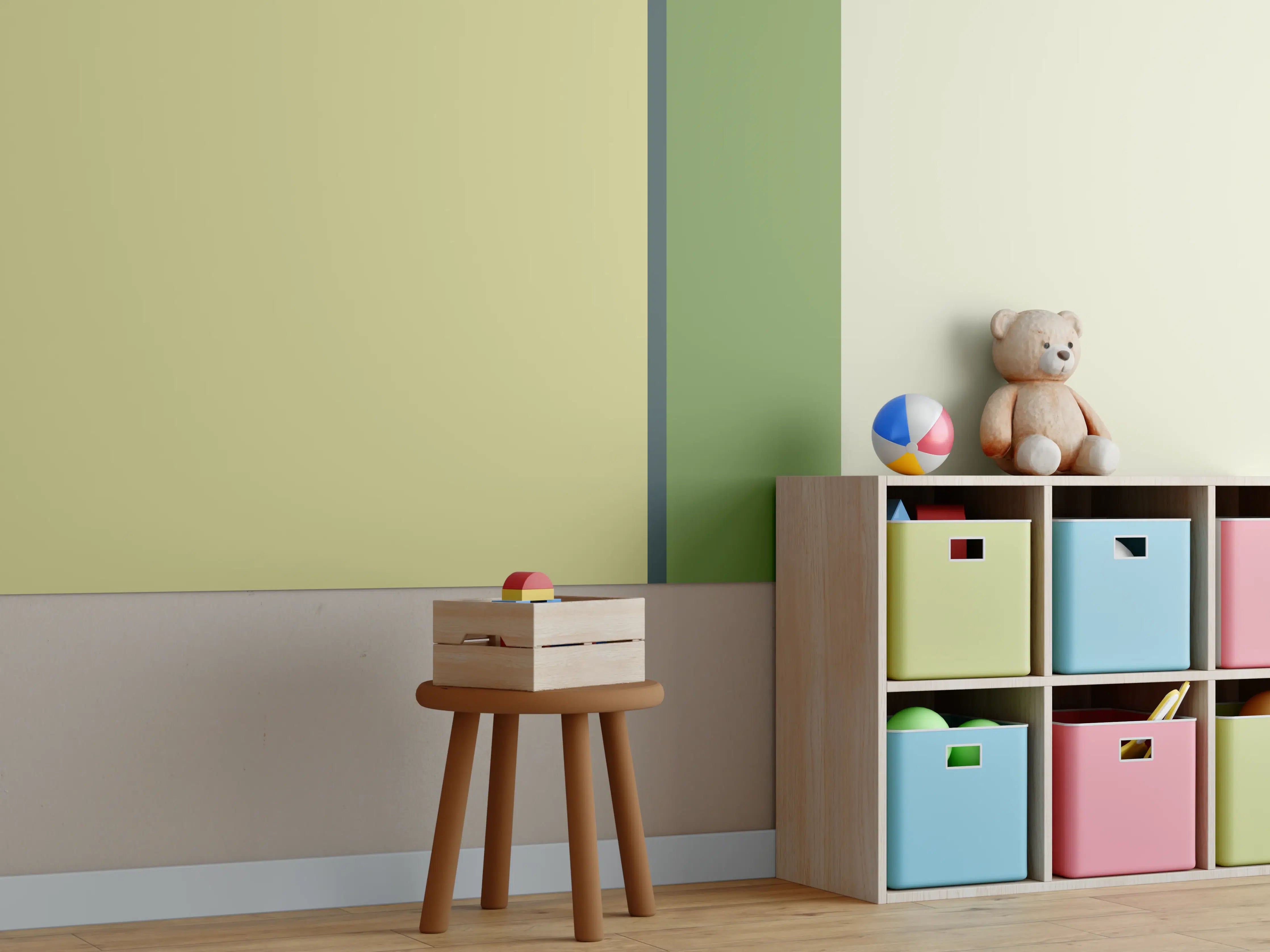 Kinderzimmer Wandgestaltung - The Greens - Vertical - Pistachio