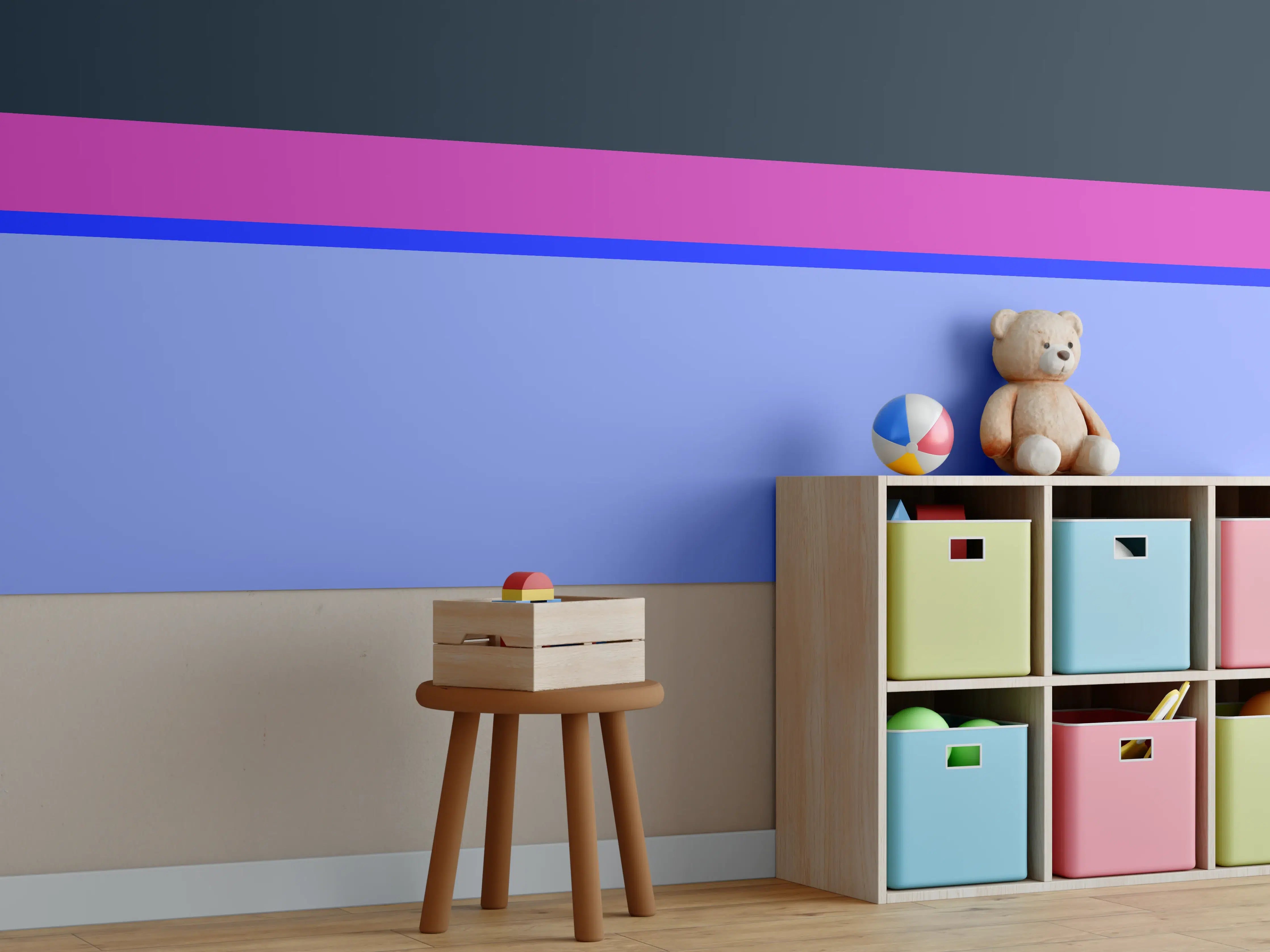 Kinderzimmer Wandgestaltung - The Neons - Horizontal - Luna