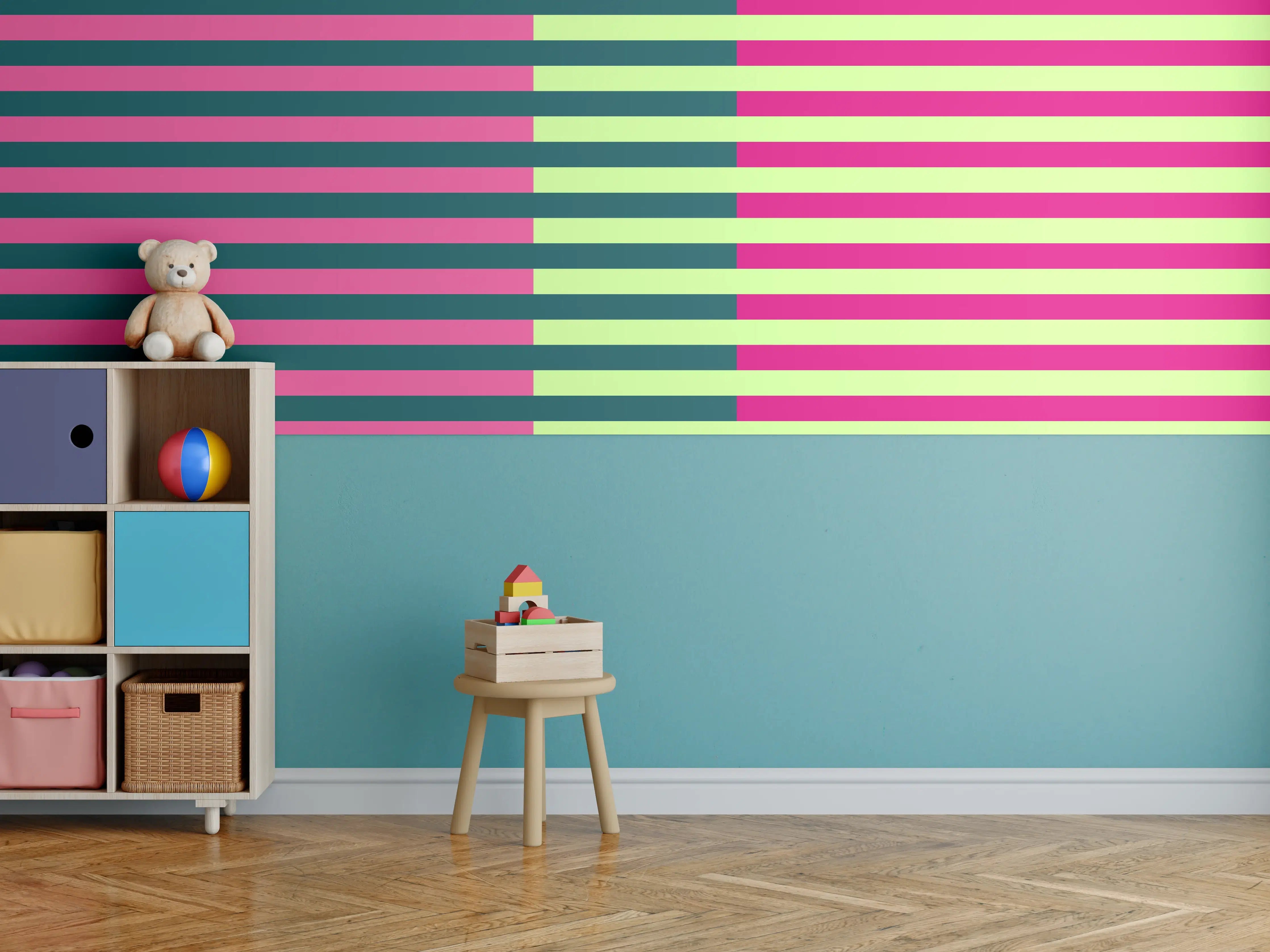 Kinderzimmer Wandgestaltung - The Neons - Multy Stripes - Lyra
