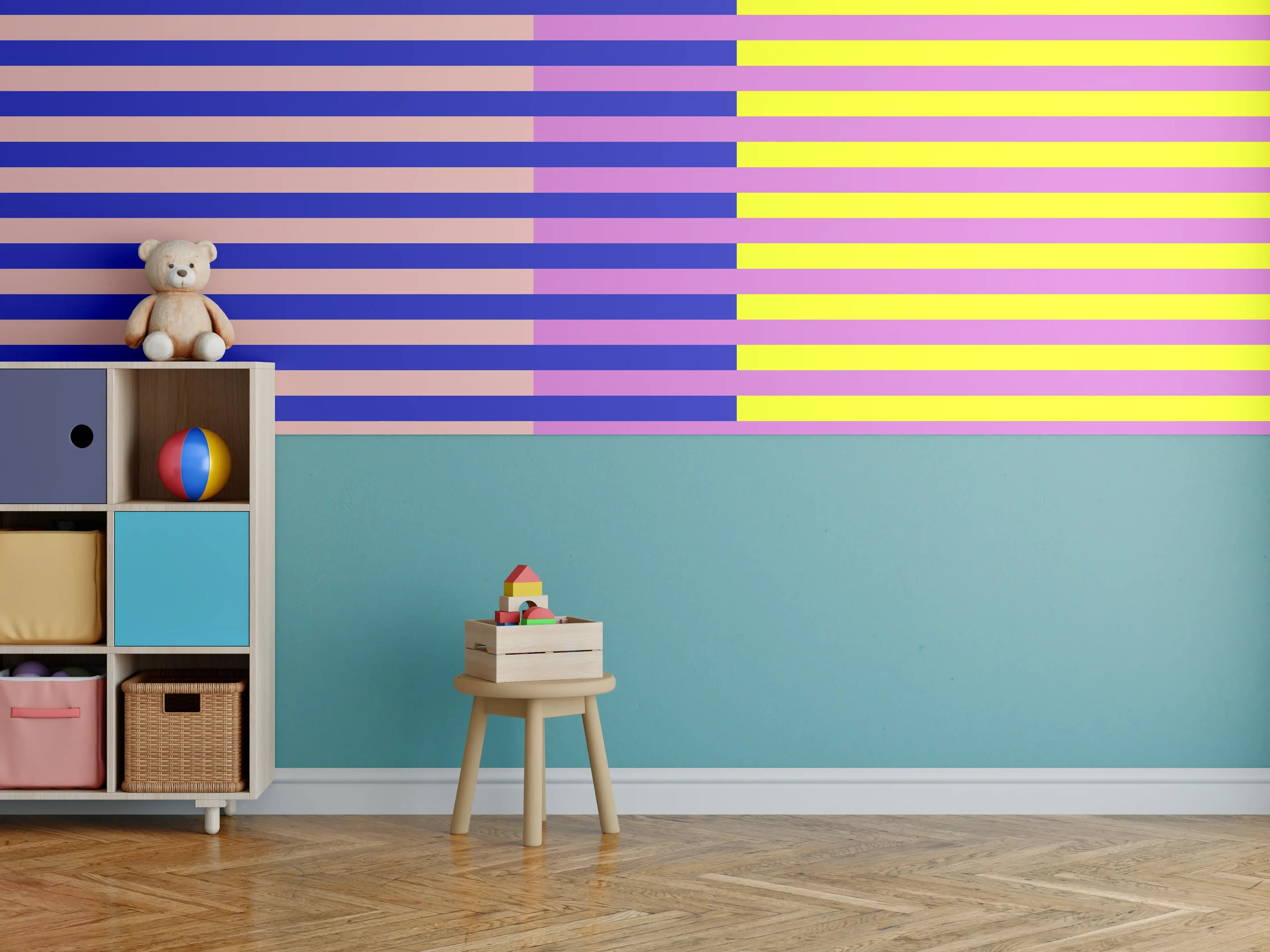 Kinderzimmer Wandgestaltung - The Neons - Multy Stripes - Stellar