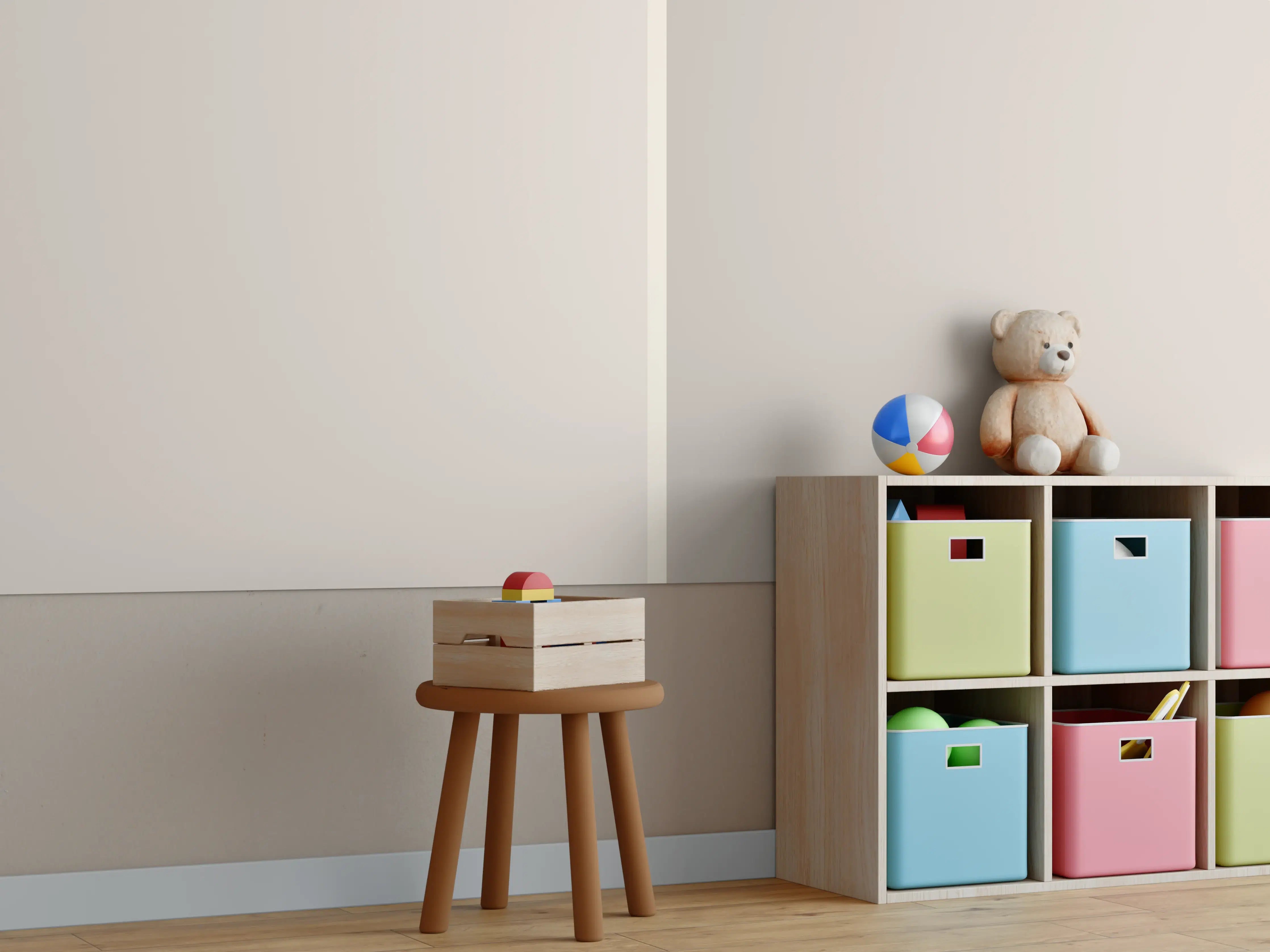 Kinderzimmer Wandgestaltung - The Nudes - Easy Vertikal - Latte