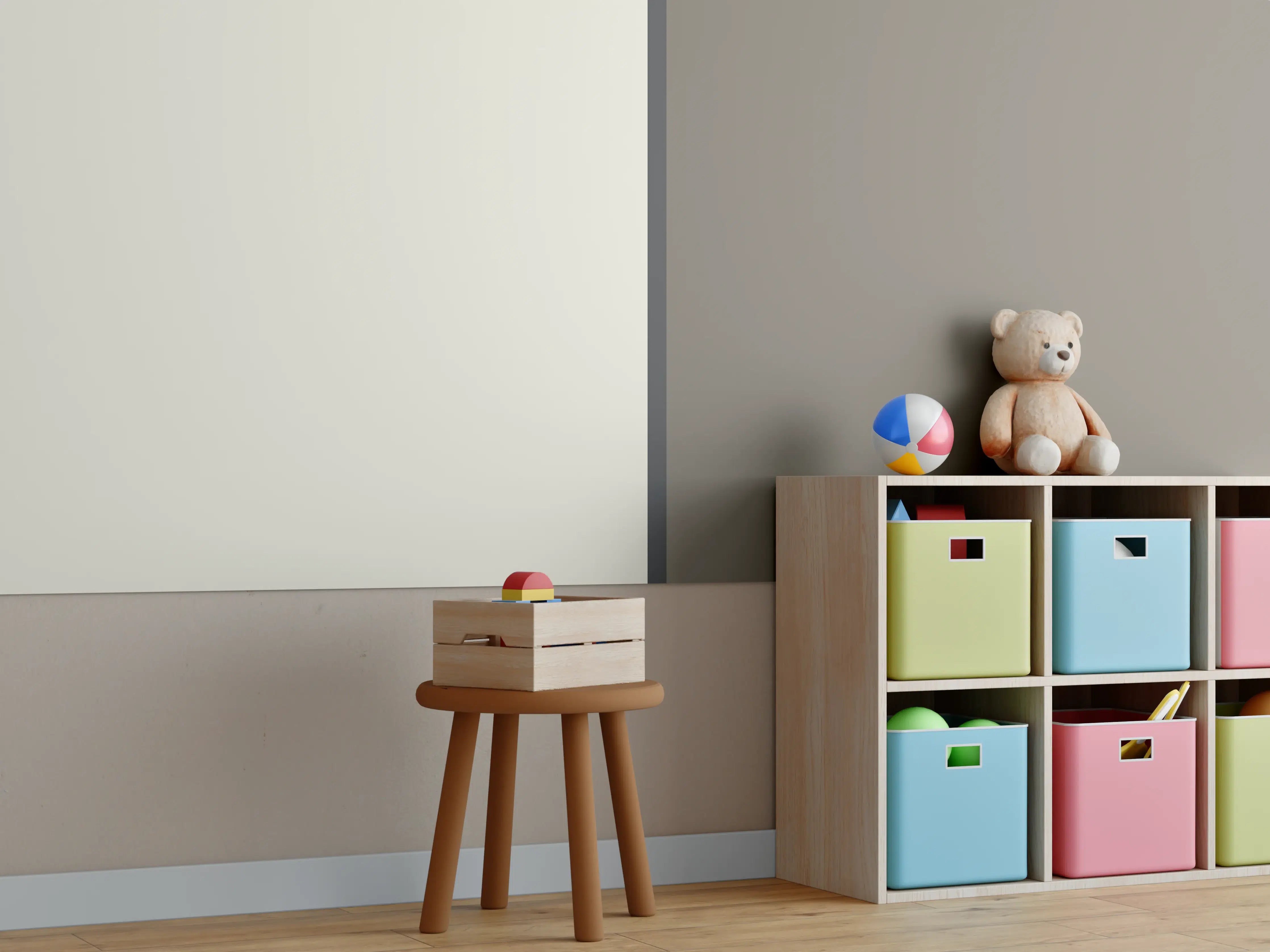 Kinderzimmer Wandgestaltung - The Nudes - Easy Vertikal - Toffee