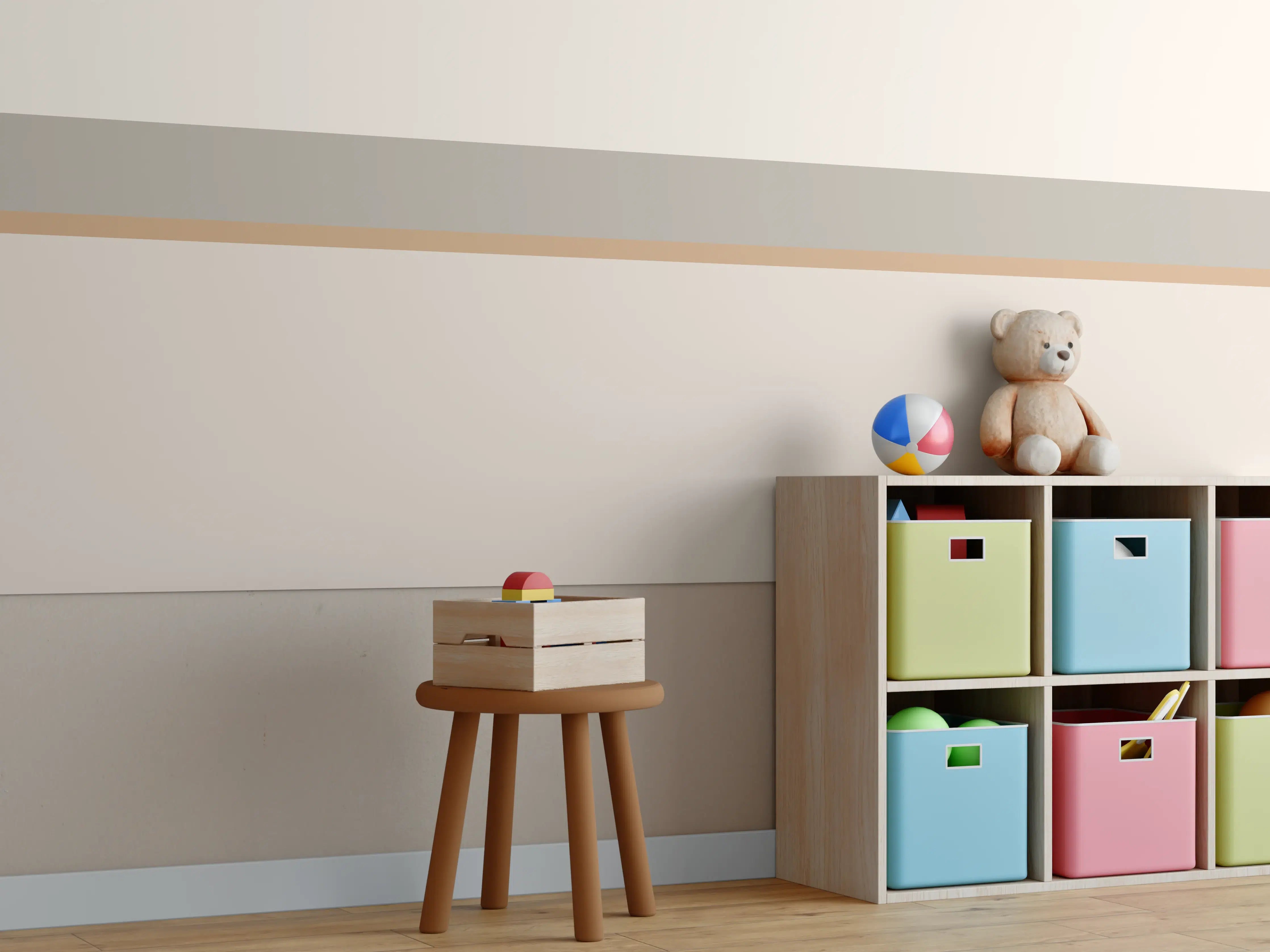 Kinderzimmer Wandgestaltung - The Nudes - Horizontal - Caramel