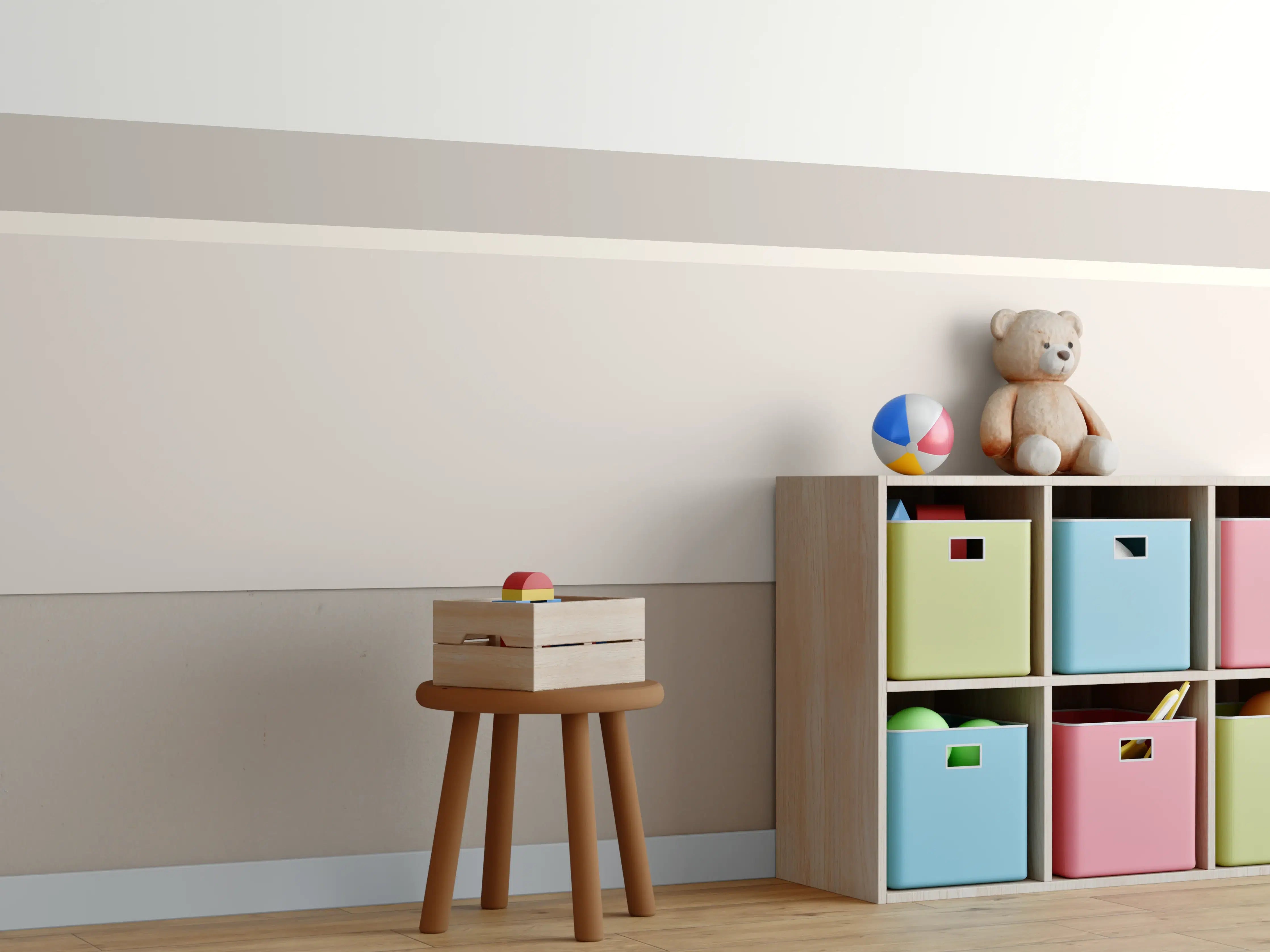 Kinderzimmer Wandgestaltung - The Nudes - Horizontal - Latte