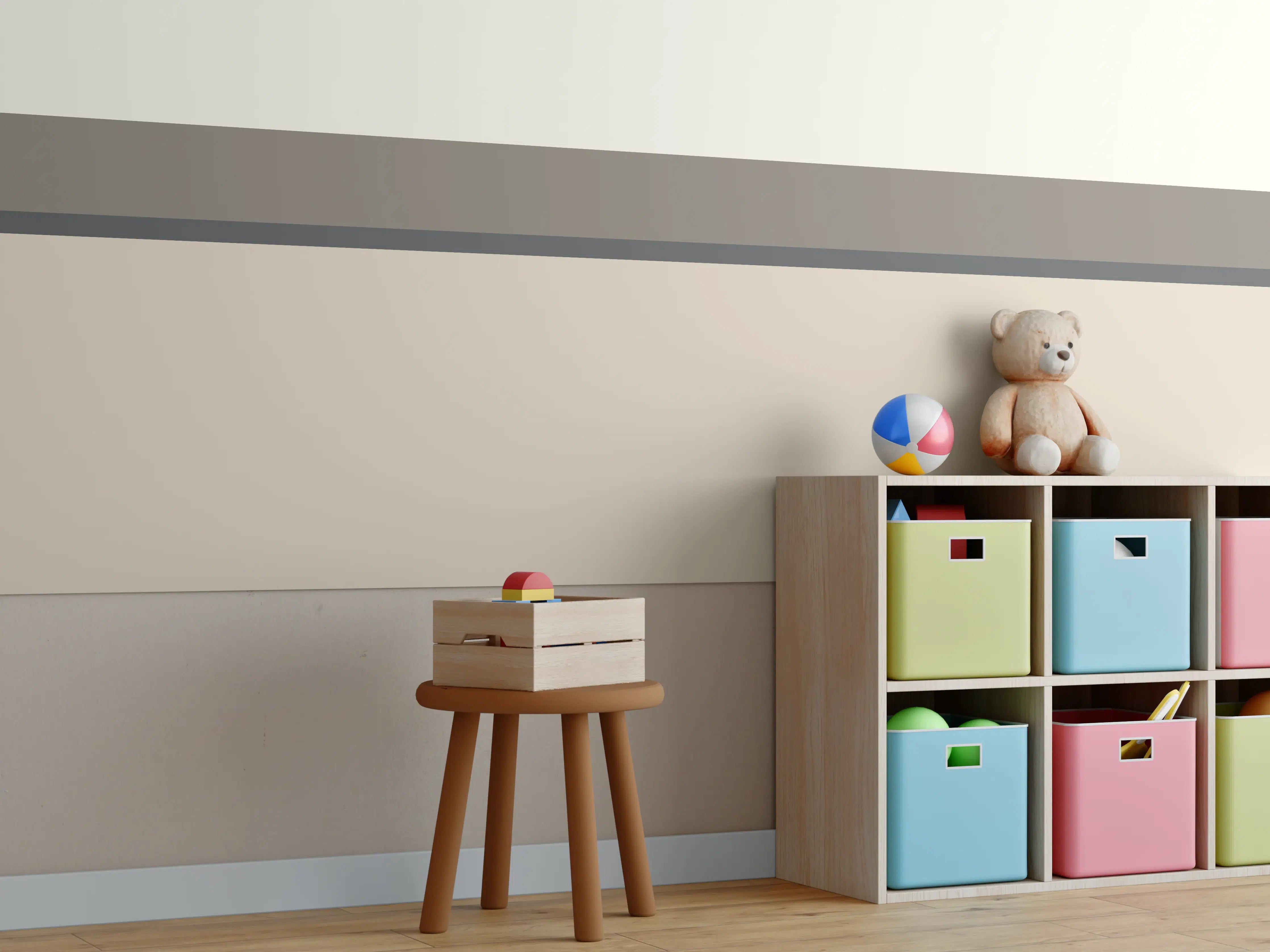 Kinderzimmer Wandgestaltung - The Nudes - Horizontal - Toffee