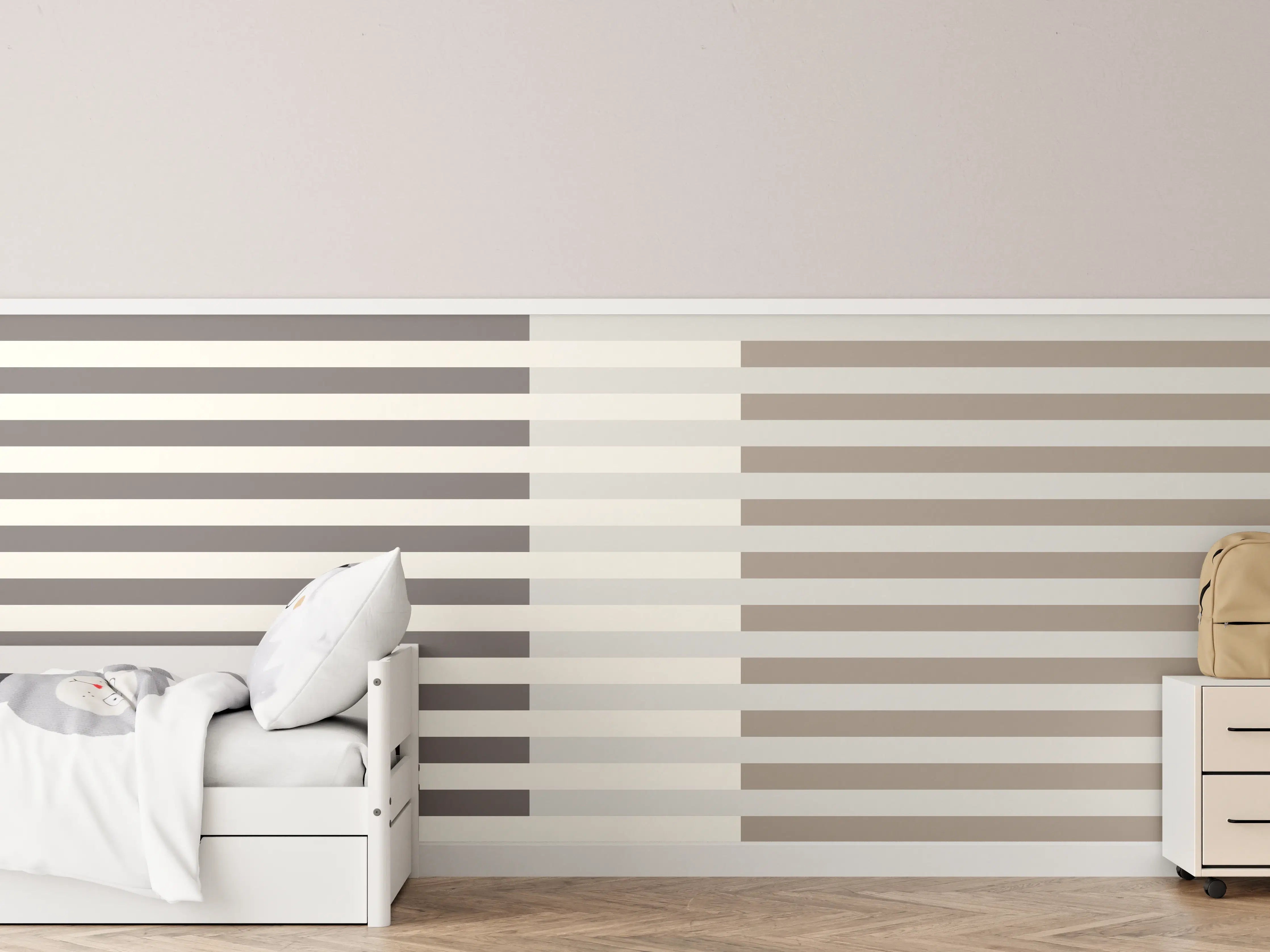 Kinderzimmer Wandgestaltung - The Nudes - Multy Stripes - Fog