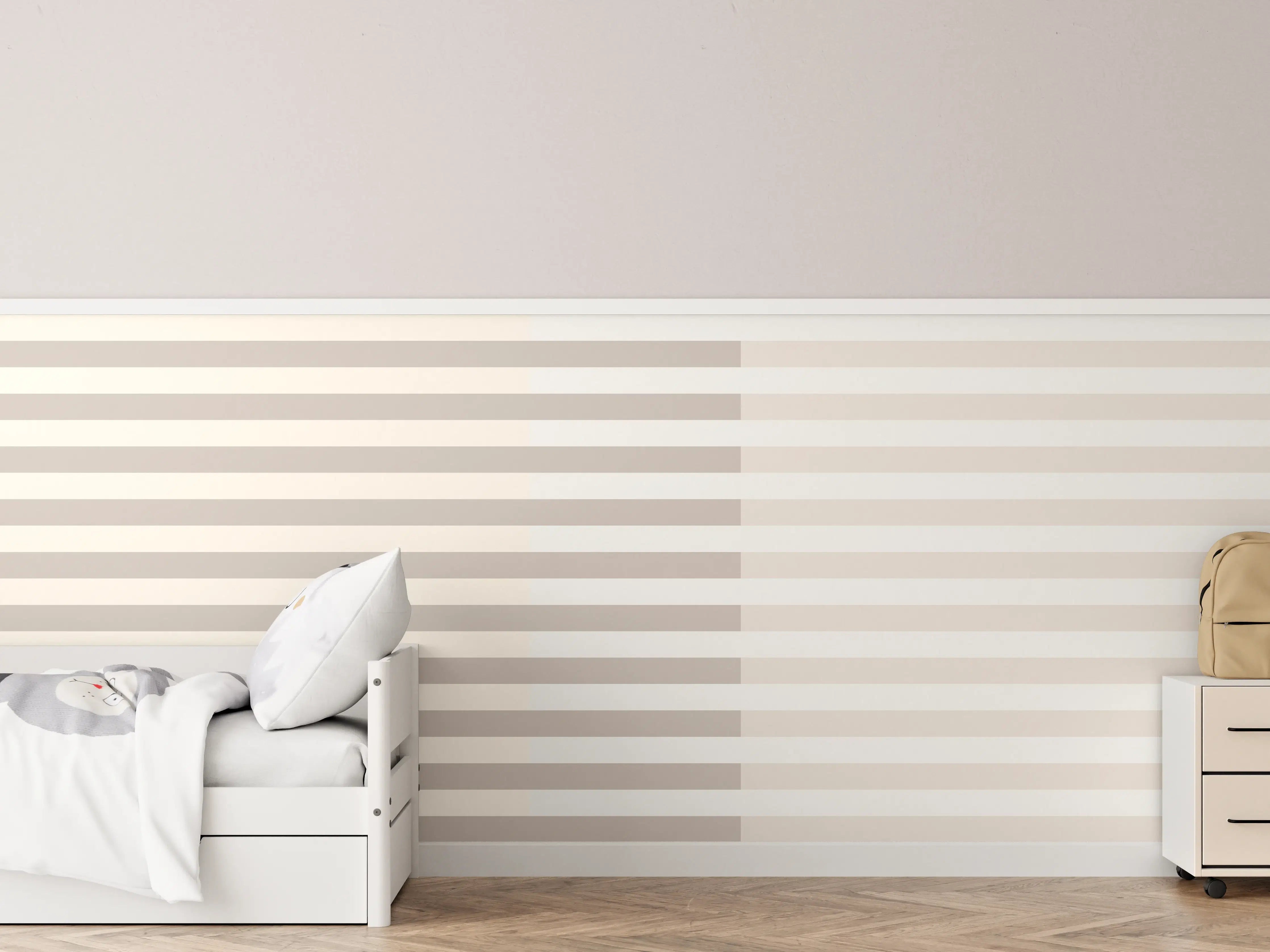 Kinderzimmer Wandgestaltung - The Nudes - Multy Stripes - Latte