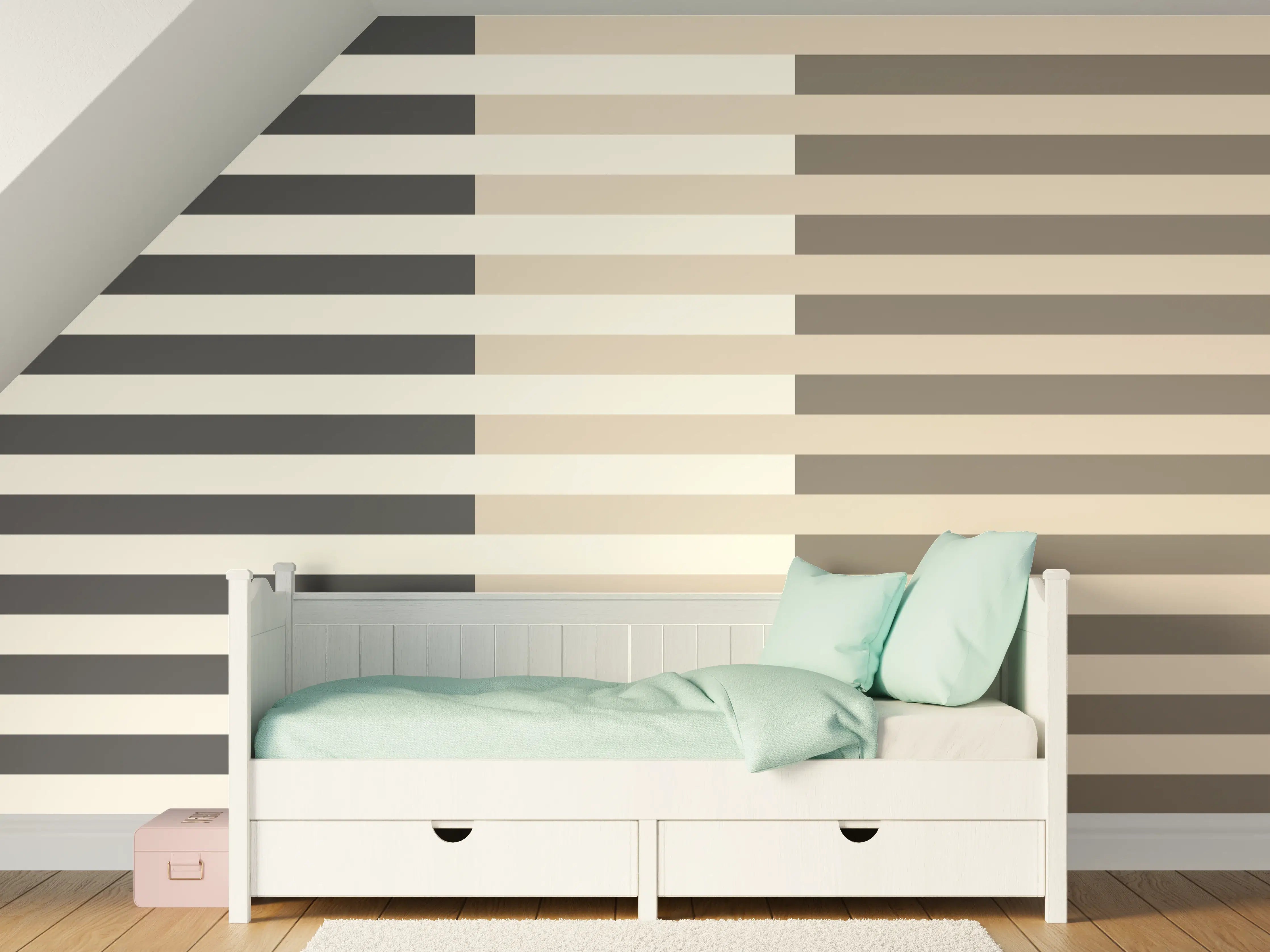 Kinderzimmer Wandgestaltung - The Nudes - Multy Stripes - Toffee