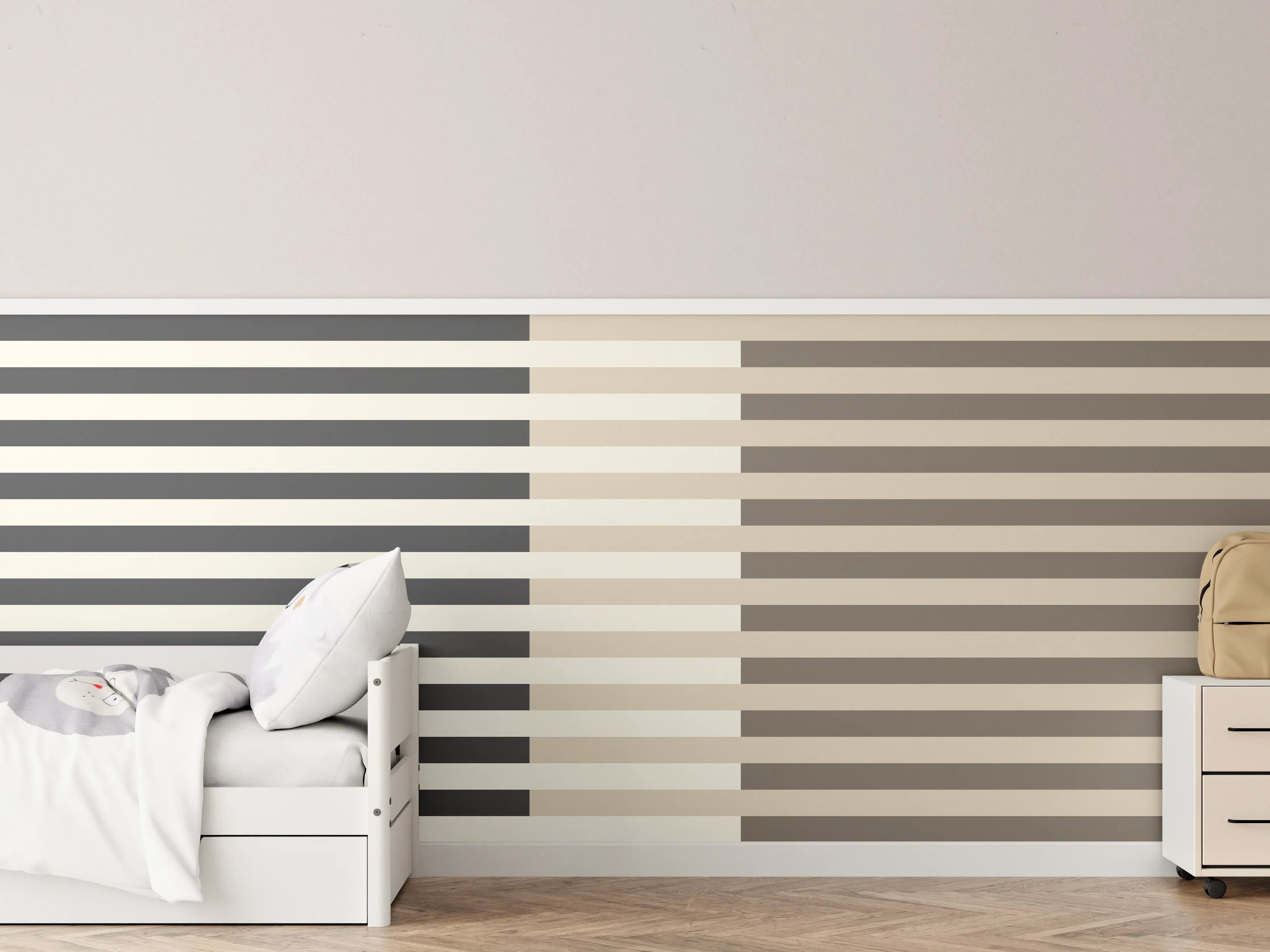 Kinderzimmer Wandgestaltung - The Nudes - Multy Stripes - Toffee