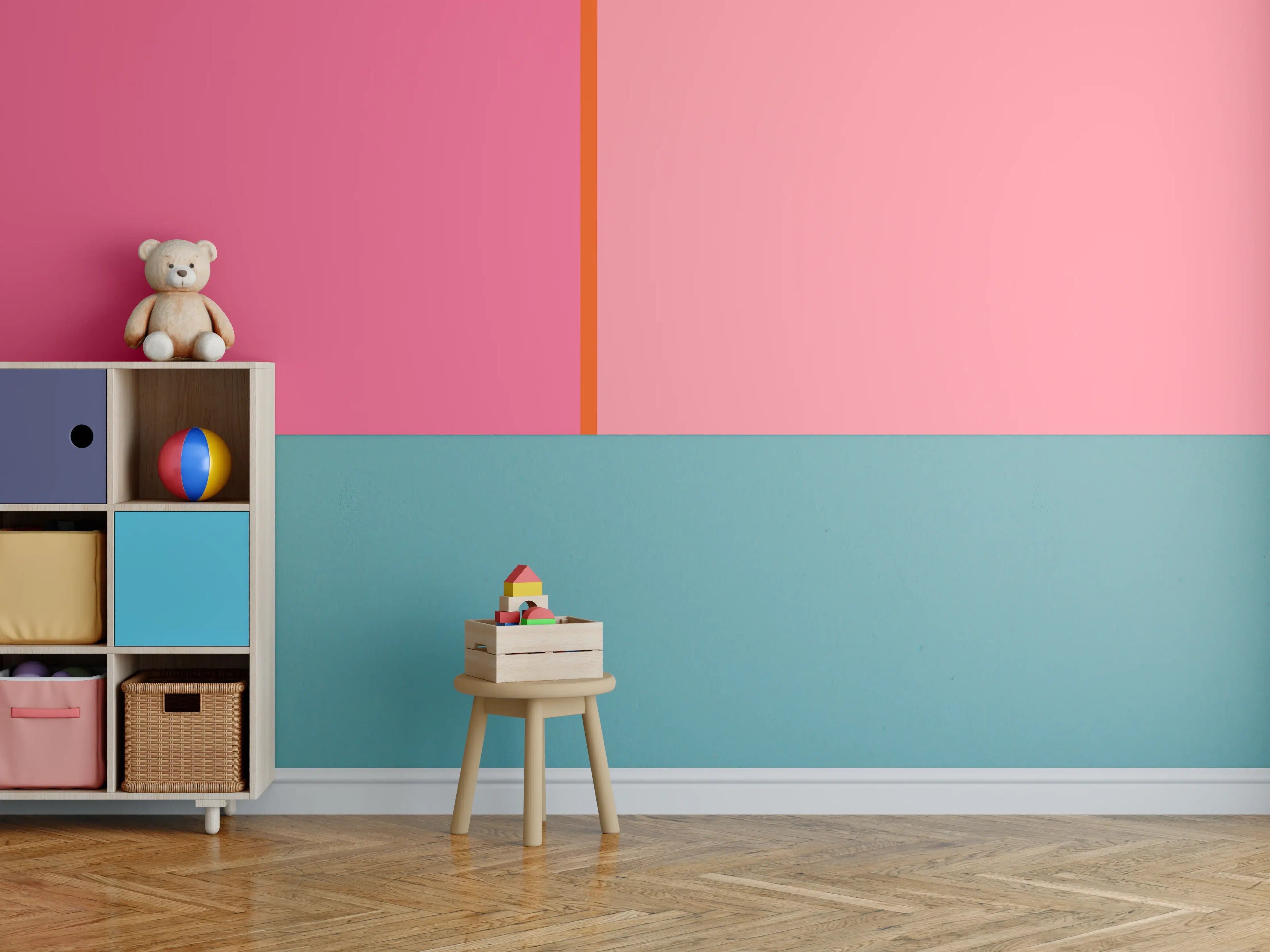 Kinderzimmer Wandgestaltung - The Oranges - Easy Vertical - Raspberry