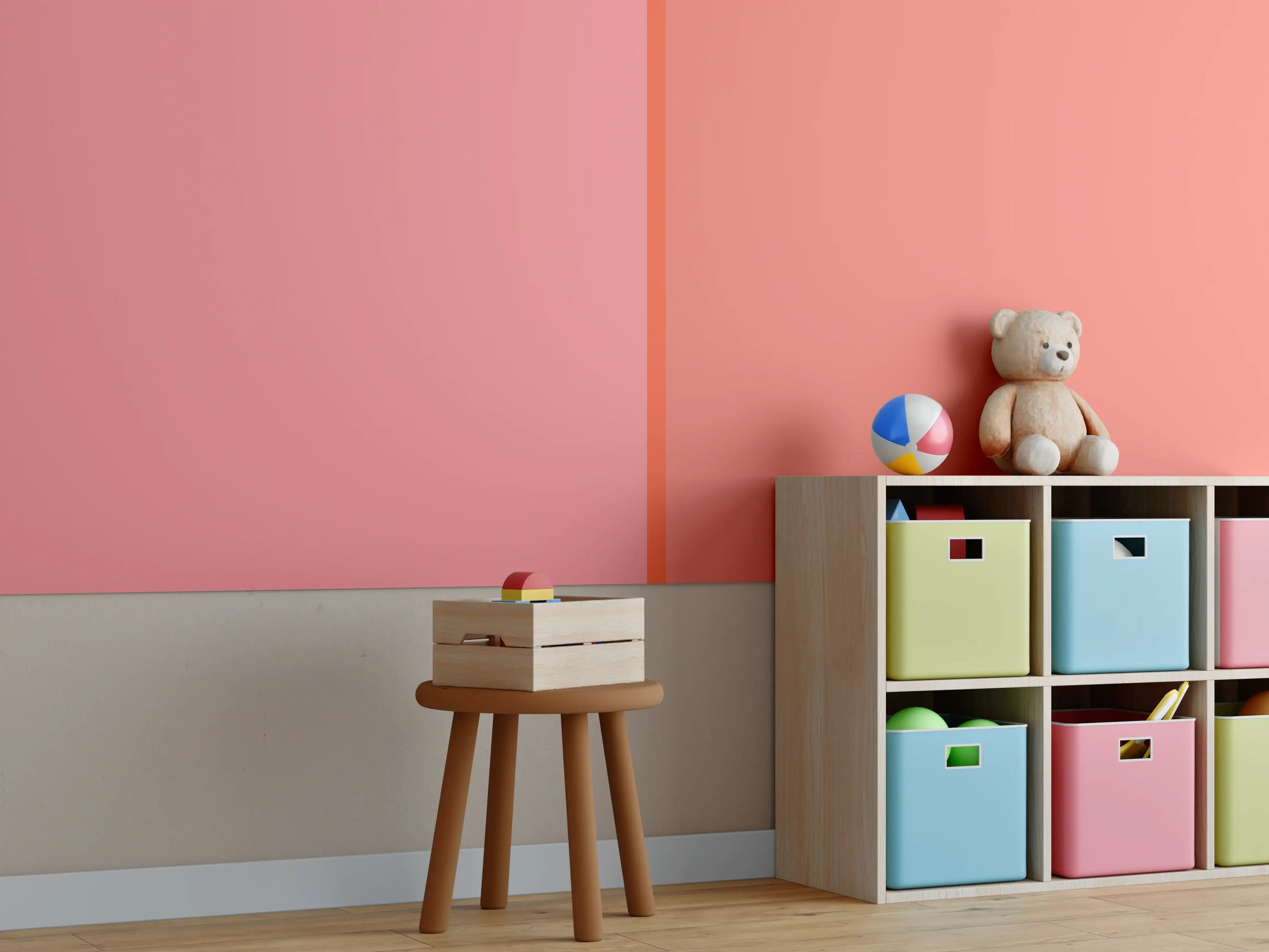 Kinderzimmer Wandgestaltung - The Oranges - Easy Vertical - Salmon