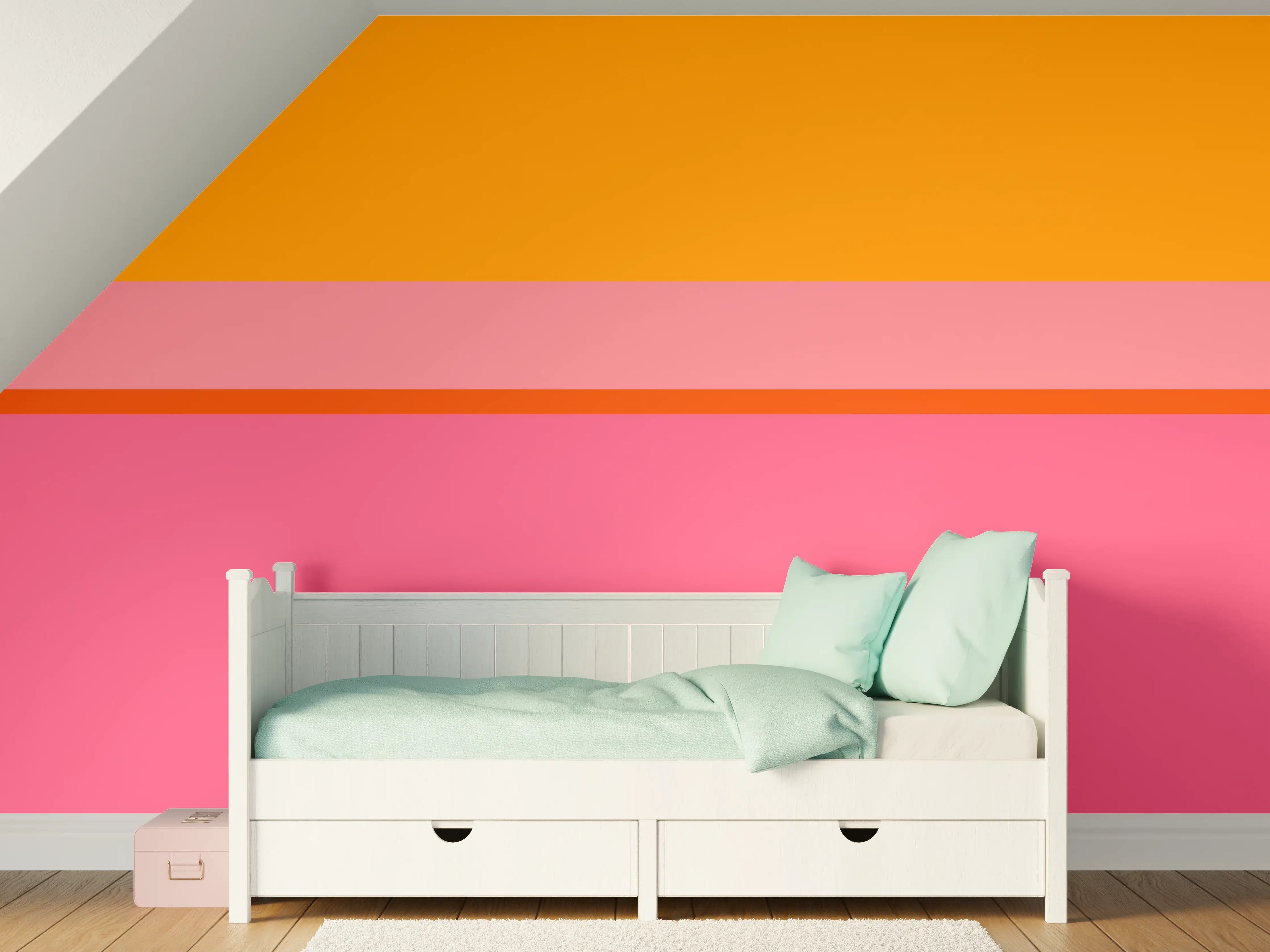 Kinderzimmer Wandgestaltung - The Oranges - Horizontal - Raspberry