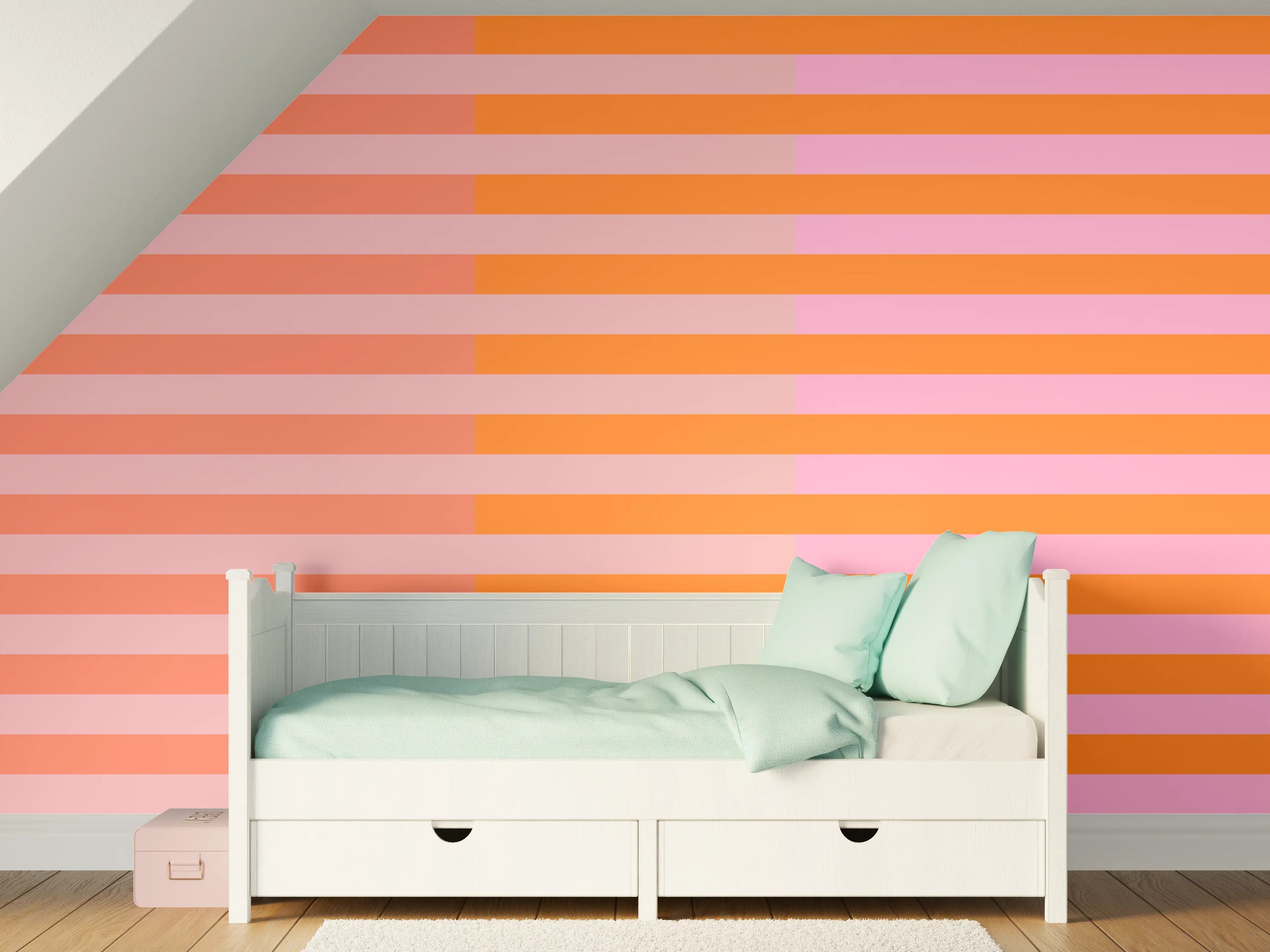 Kinderzimmer Wandgestaltung - The Oranges - Multy Stripes - Coral