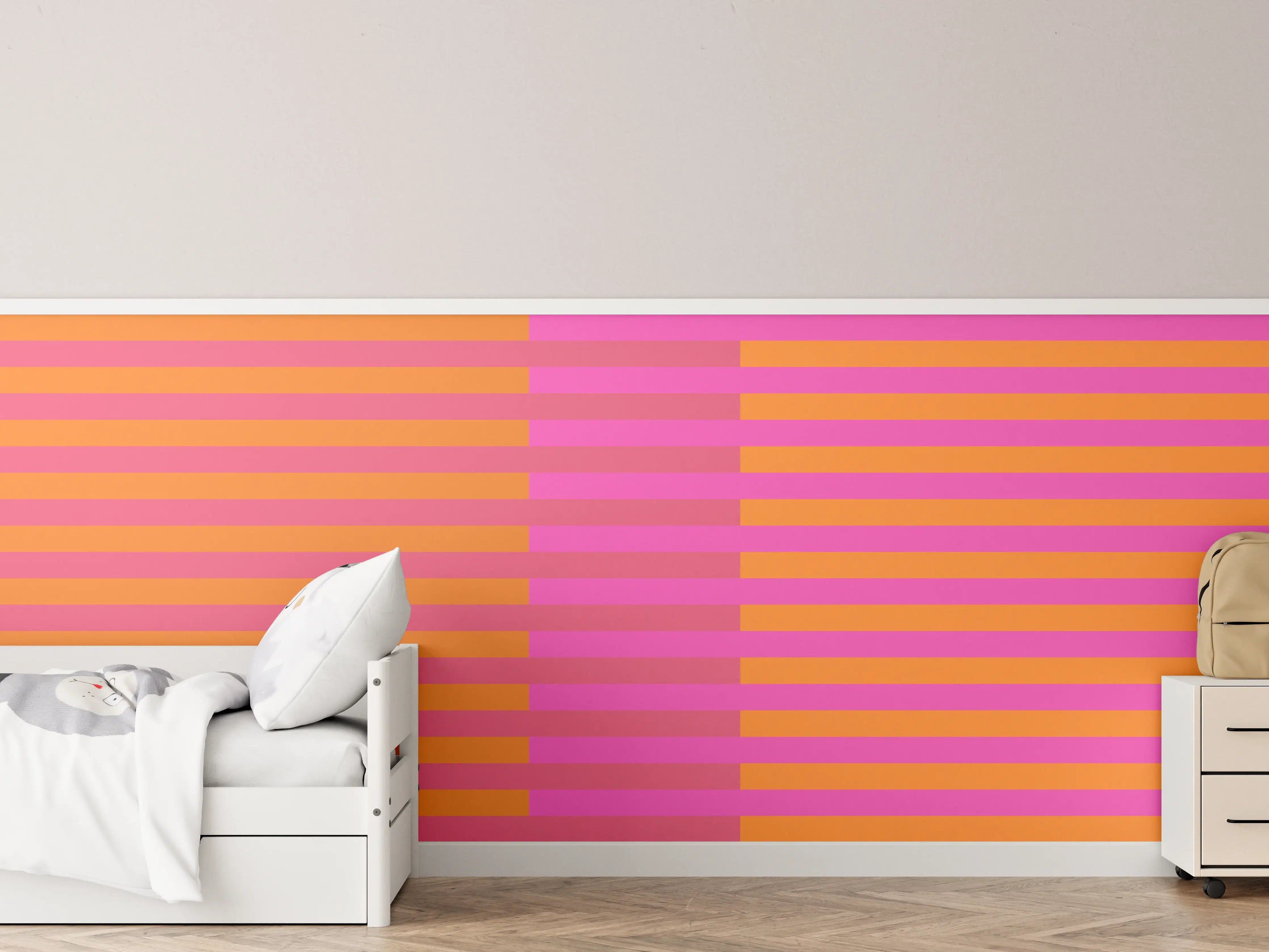 Kinderzimmer Wandgestaltung - The Oranges - Multy Stripes - Fuchsia