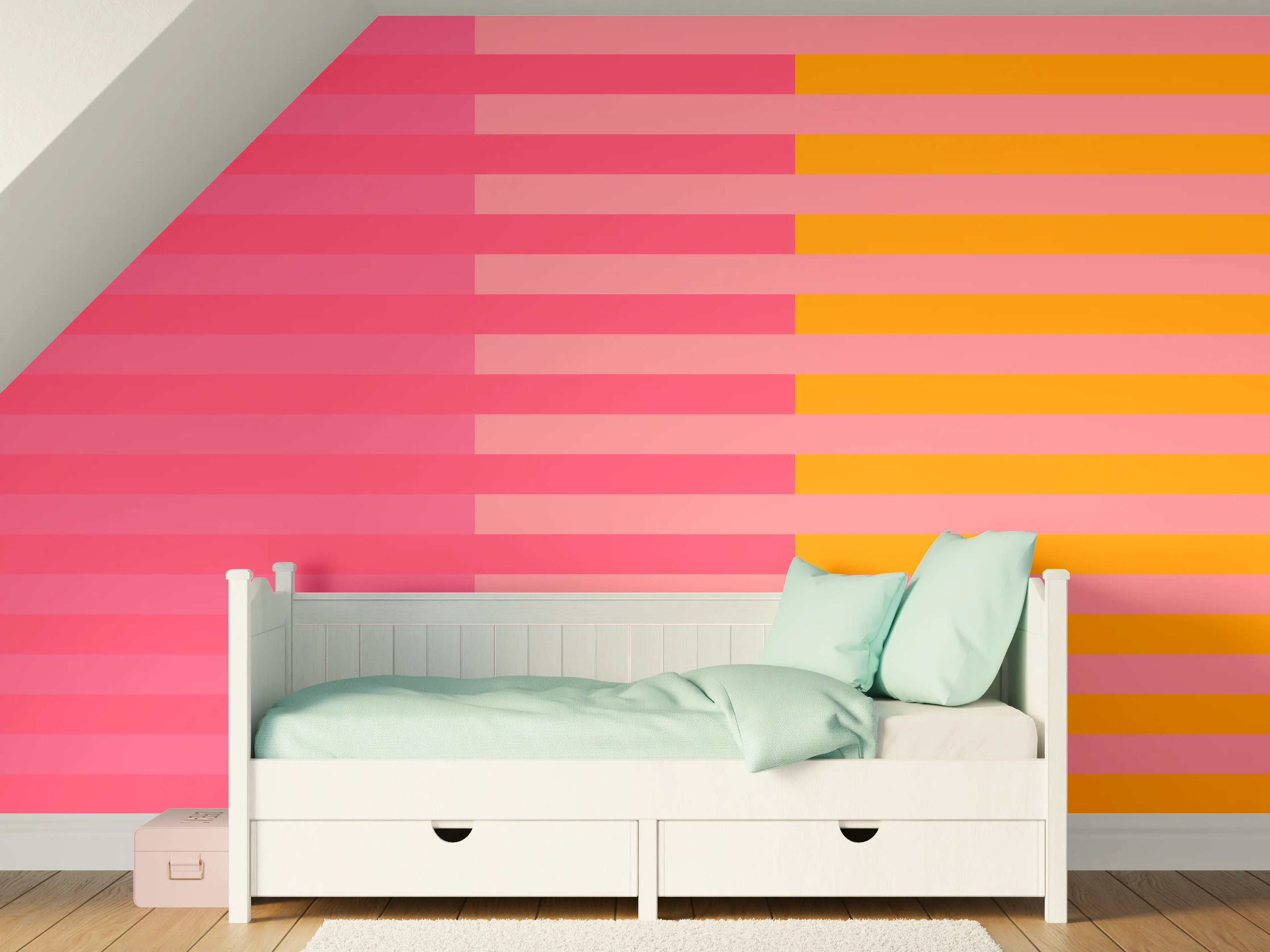 Kinderzimmer Wandgestaltung - The Oranges - Multy Stripes - Raspberry