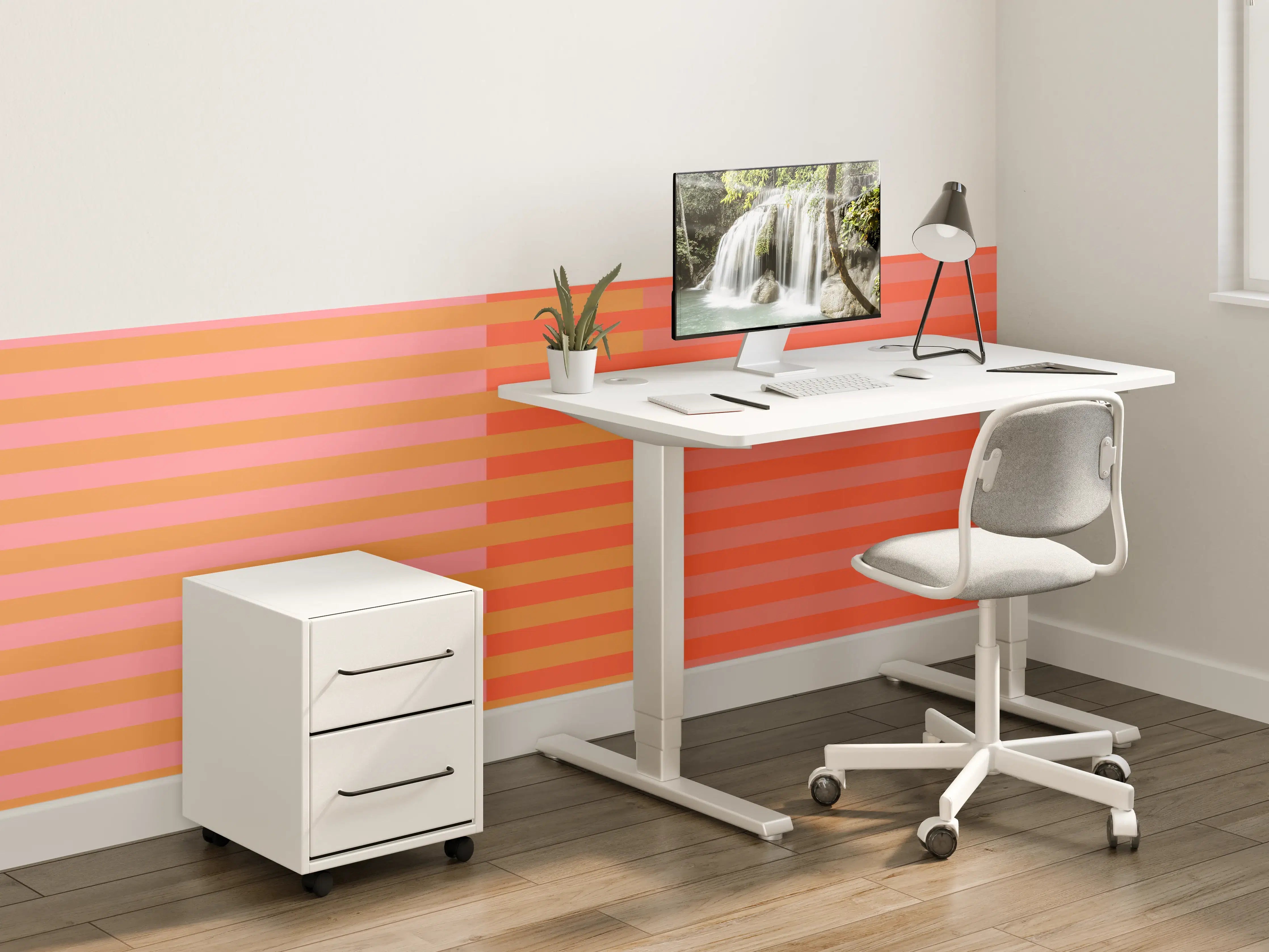 Kinderzimmer Wandgestaltung - The Oranges - Multy Stripes - Salmon