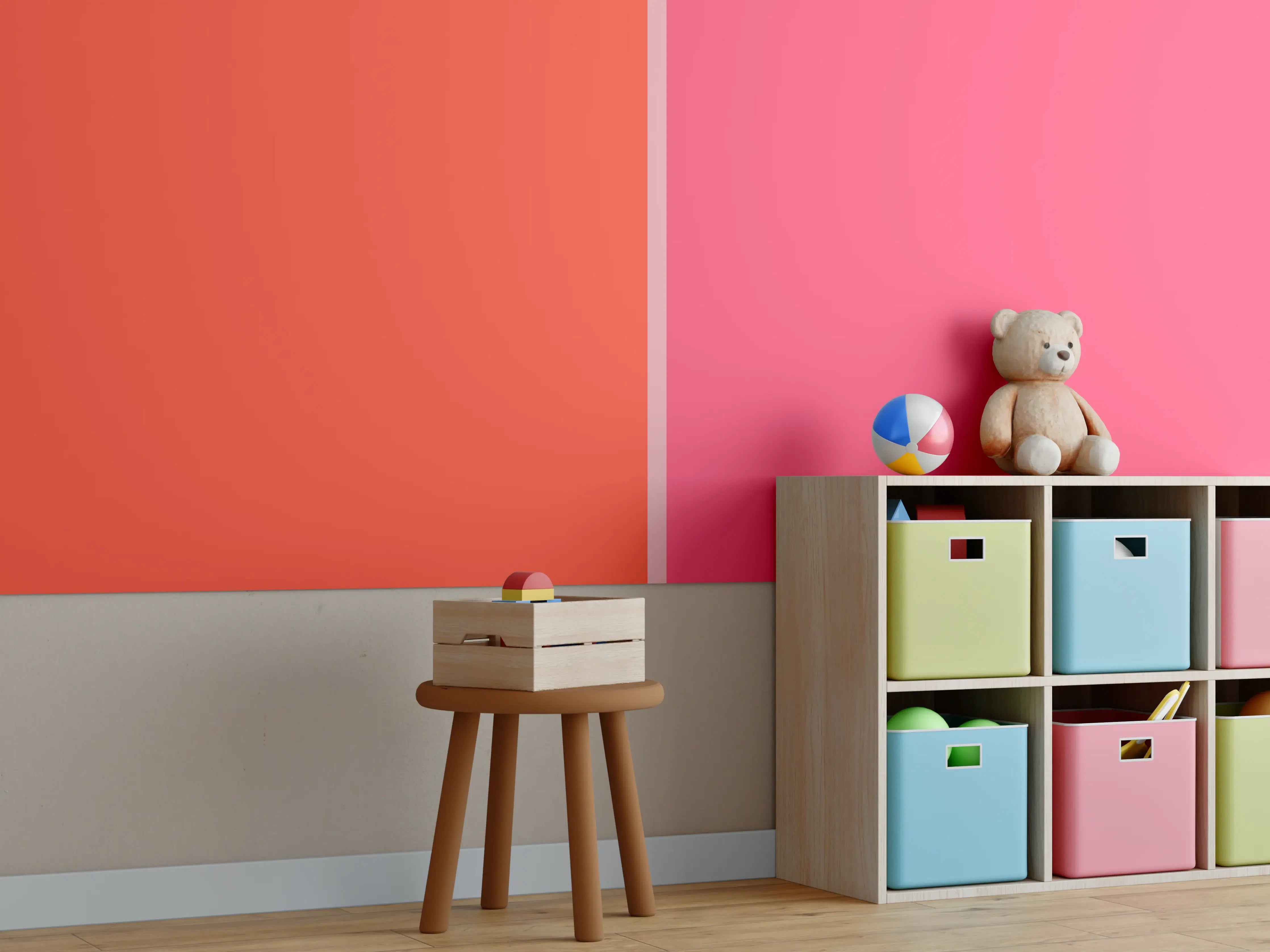Kinderzimmer Wandgestaltung - The Reds - Easy Vertikal - Strawberry