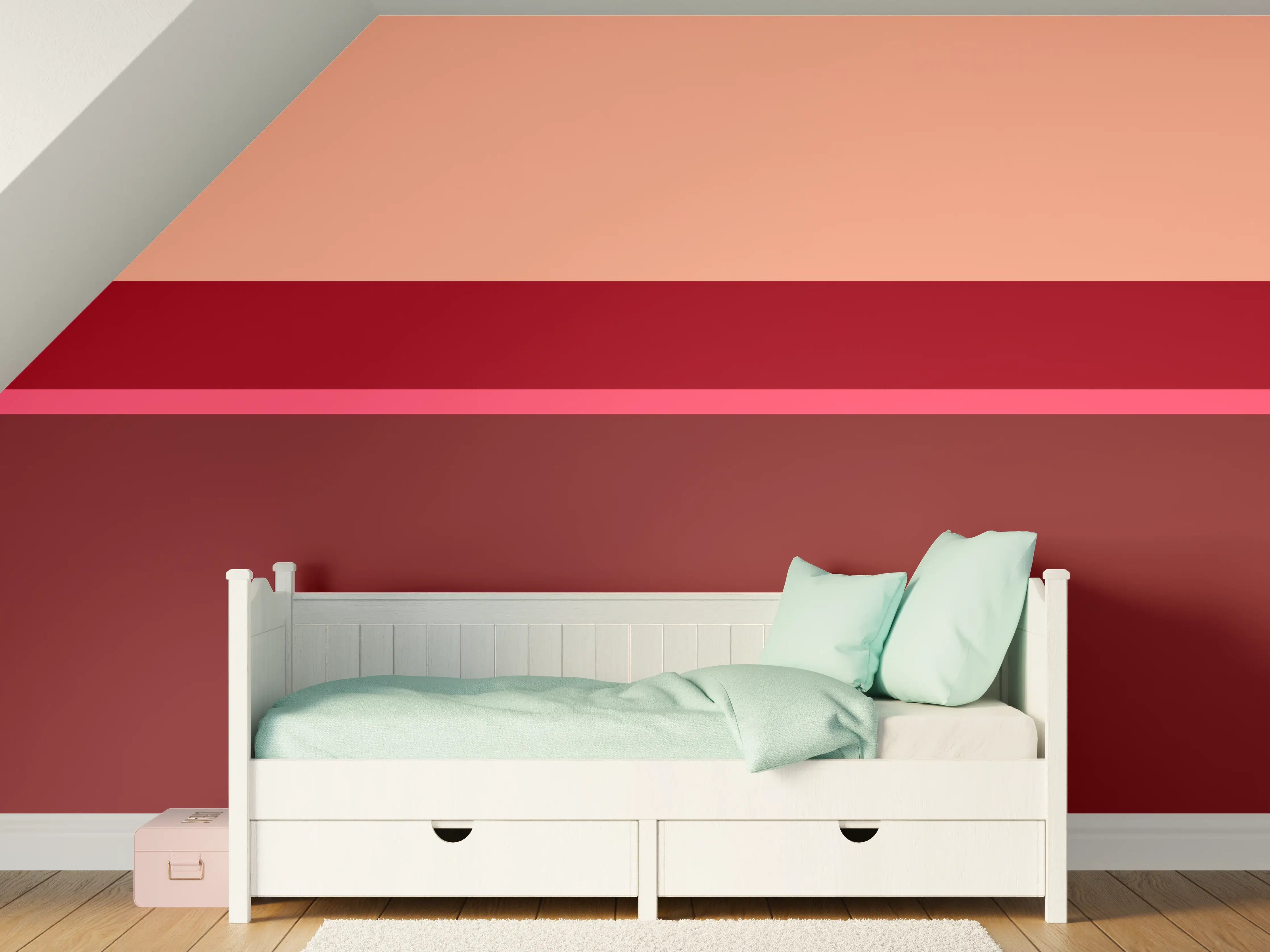 Kinderzimmer Wandgestaltung - The Reds - Horizontal - Cherry