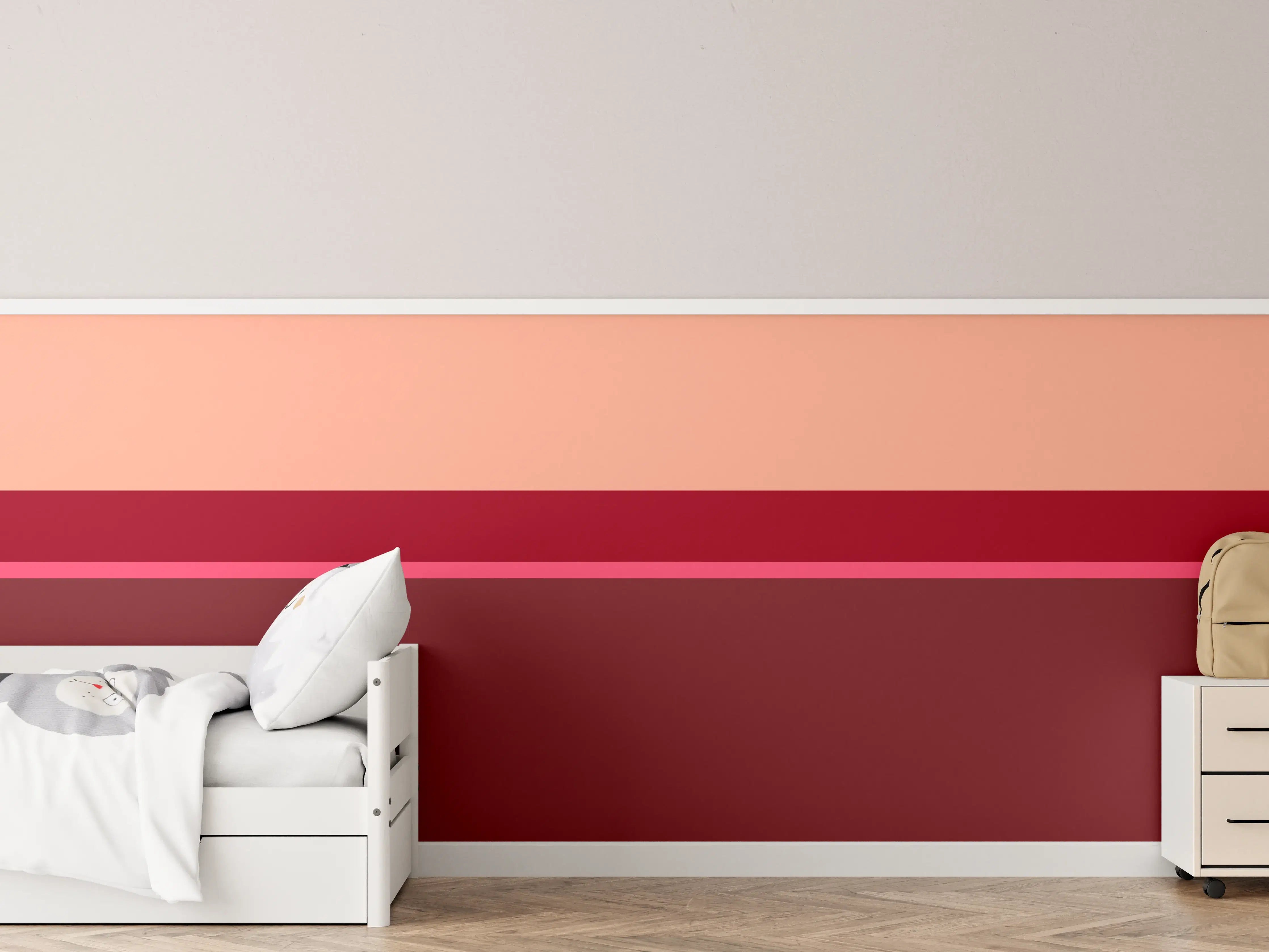 Kinderzimmer Wandgestaltung - The Reds - Horizontal - Cherry