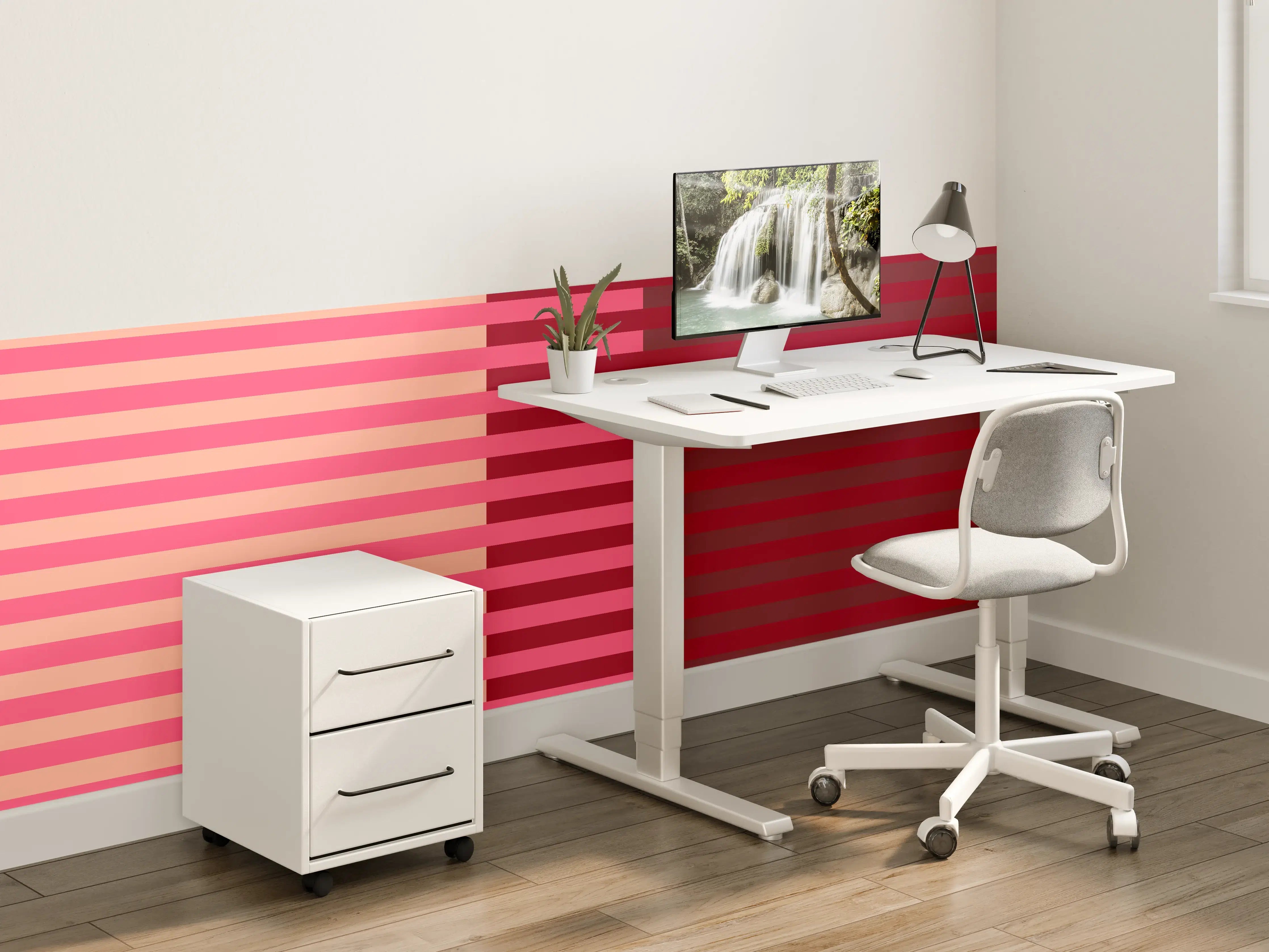 Kinderzimmer Wandgestaltung - The Reds - Multy Stripes - Cherry