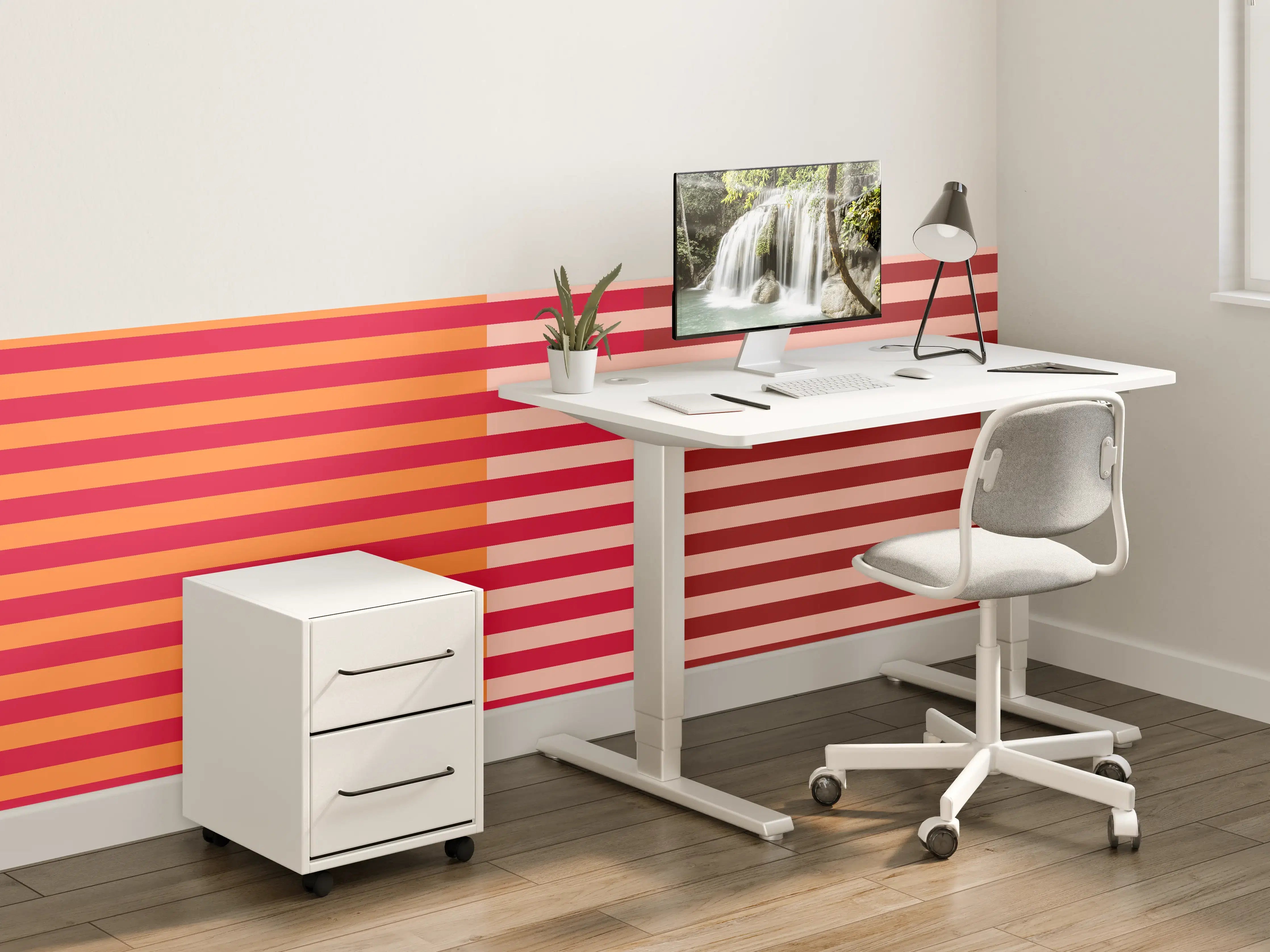 Kinderzimmer Wandgestaltung - The Reds - Multy Stripes - Sangria